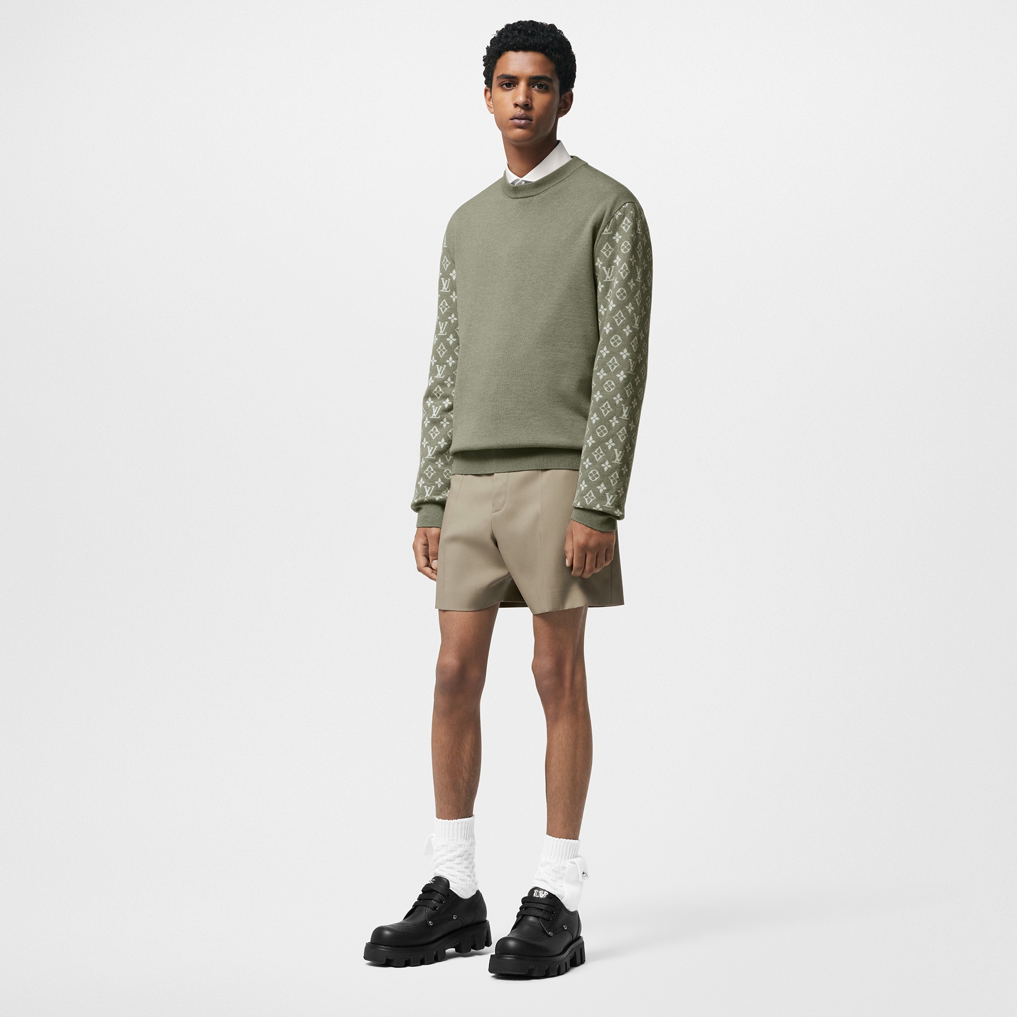 Girocollo a maniche lunghe in cachemire con dettagli iconici  Uomo Abbigliamento T-Shirt e Polo | LOUIS VUITTON (Zoom prodotto)
