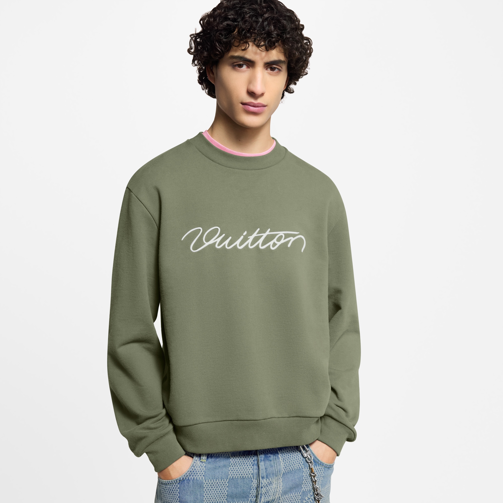 Girocollo con firma ricamata  Donna Abbigliamento Maglieria | LOUIS VUITTON (Zoom prodotto)