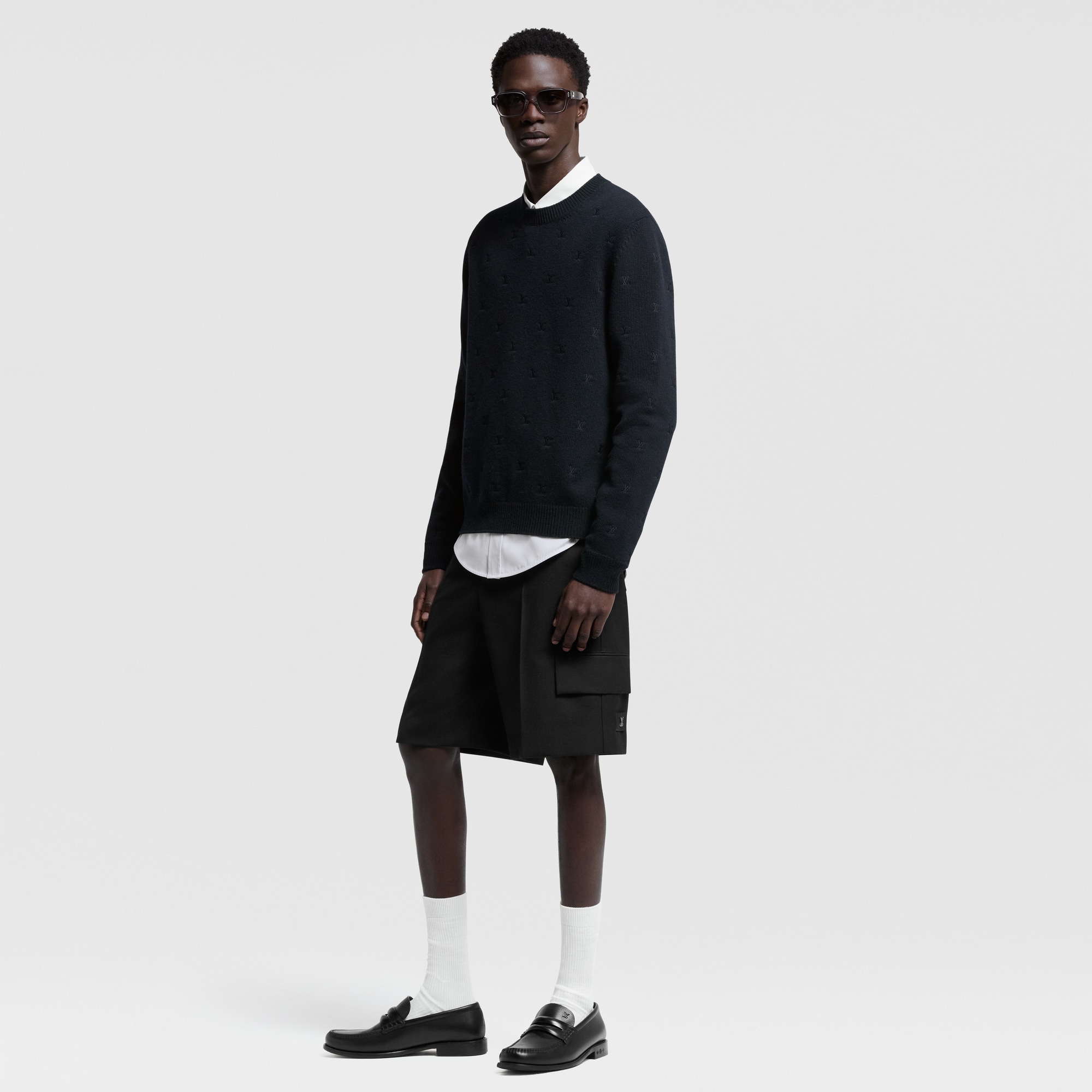 Girocollo con motivo LV Blason ricamato all-over  Uomo Abbigliamento Tutti i Capi di Abbigliamento | LOUIS VUITTON (Zoom prodotto)