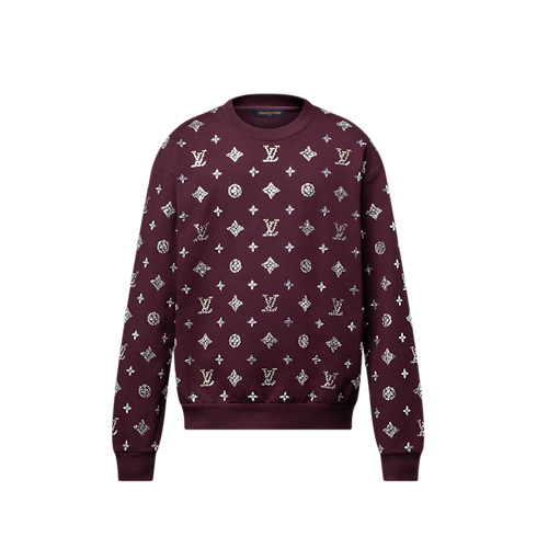 Girocollo con motivo Monogram in cristalli Uomo Abbigliamento Maglieria e Felpe | LOUIS VUITTON (Zoom prodotto)