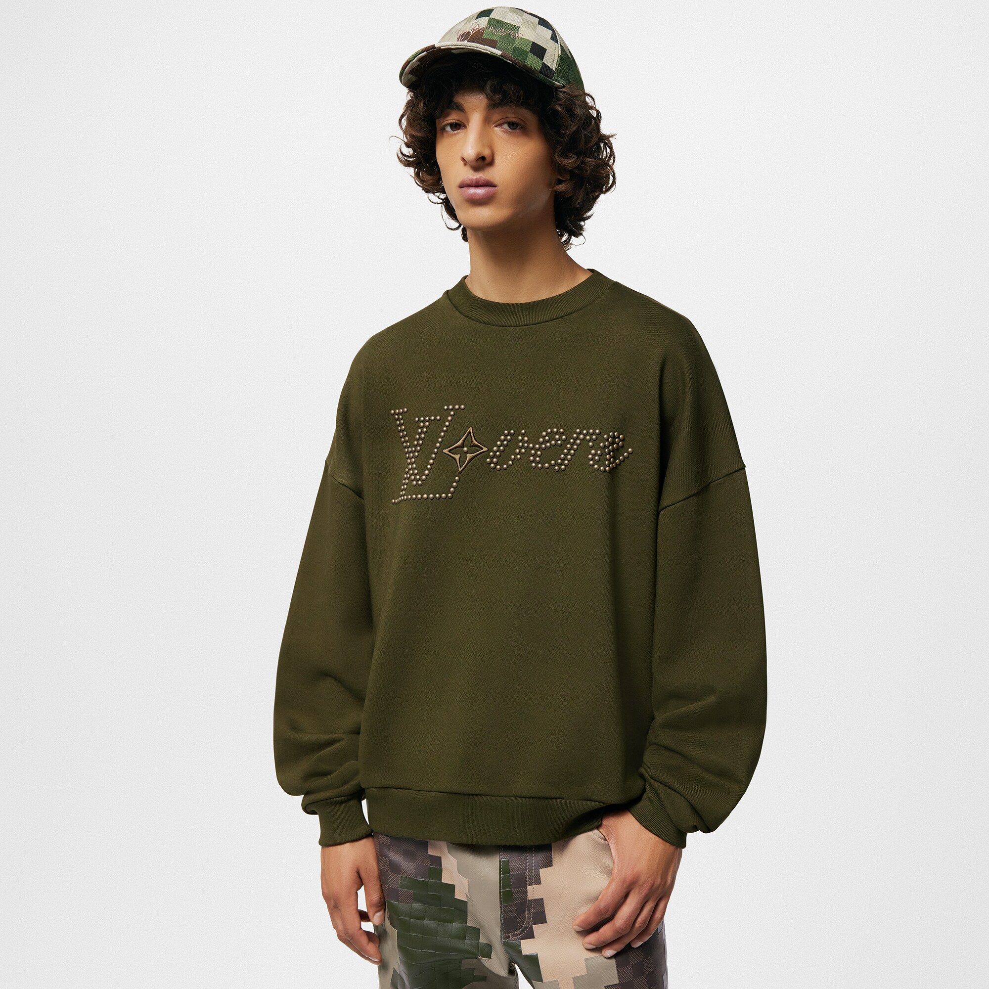 Girocollo in cotone con firma  Uomo Abbigliamento T-Shirt e Polo | LOUIS VUITTON (Zoom prodotto)