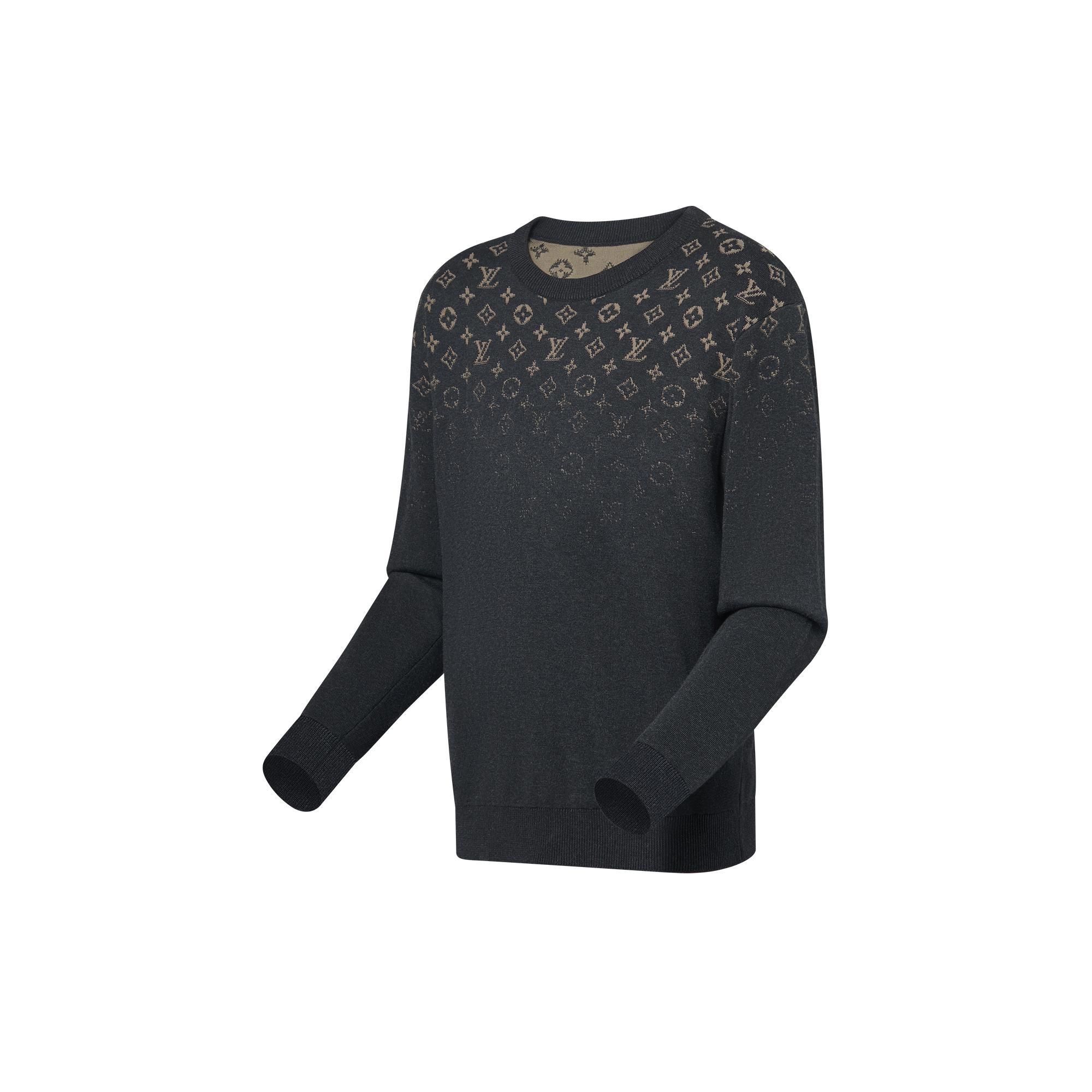Girocollo in cotone con motivo Monogram Gradient  in Uomo