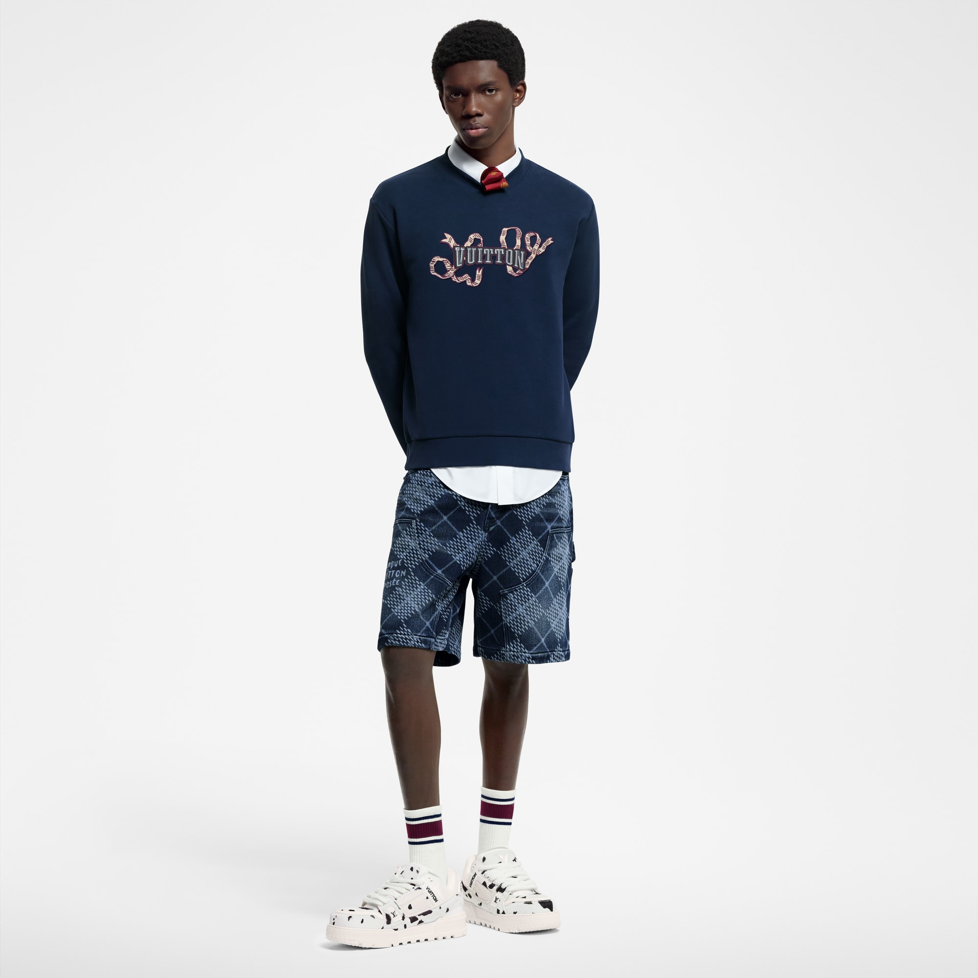 Girocollo in cotone con ricami  Uomo Abbigliamento Tutti i Capi di Abbigliamento | LOUIS VUITTON (Zoom prodotto)