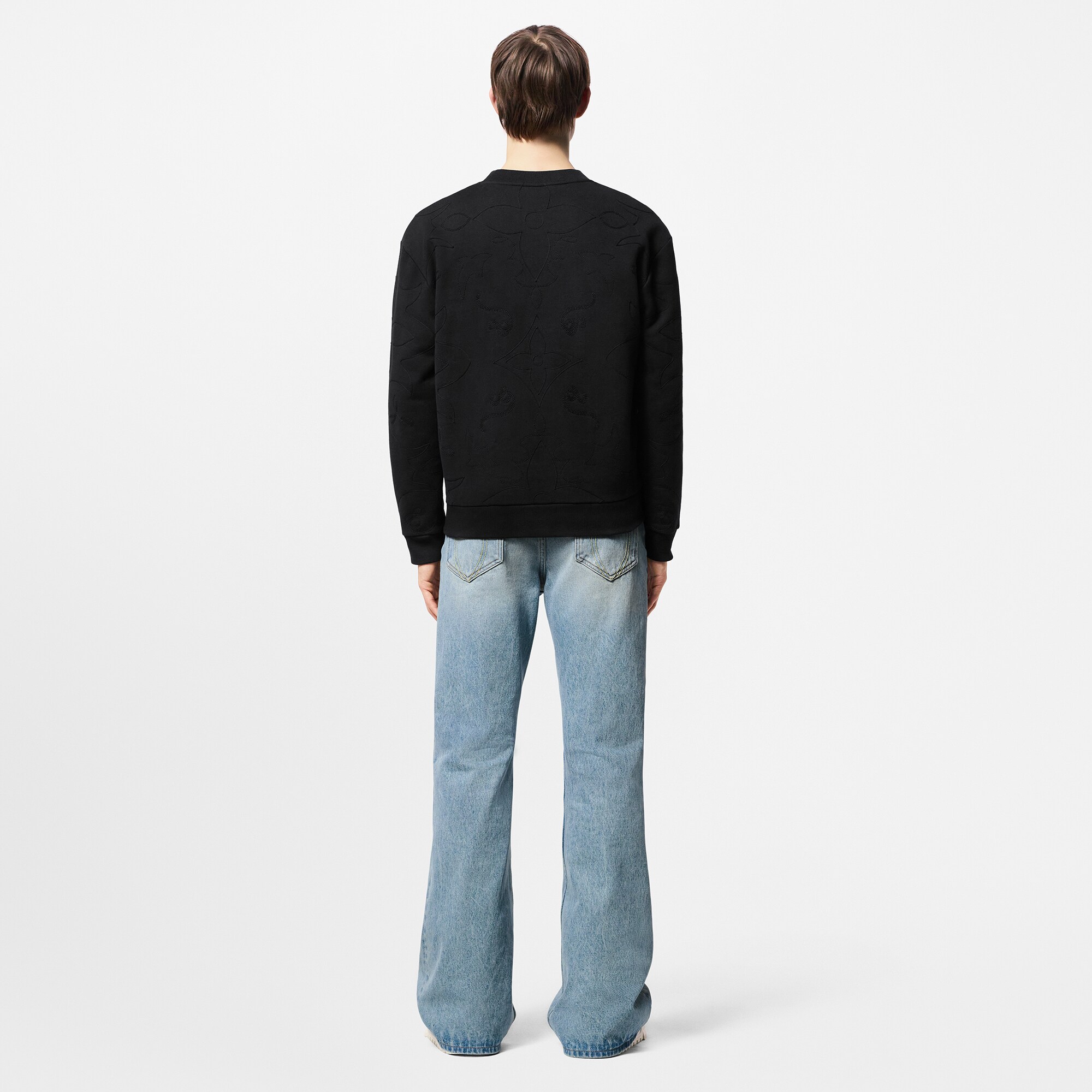 Girocollo in jersey di cotone con ricami  Uomo Abbigliamento Maglieria e Felpe | LOUIS VUITTON (Zoom prodotto)