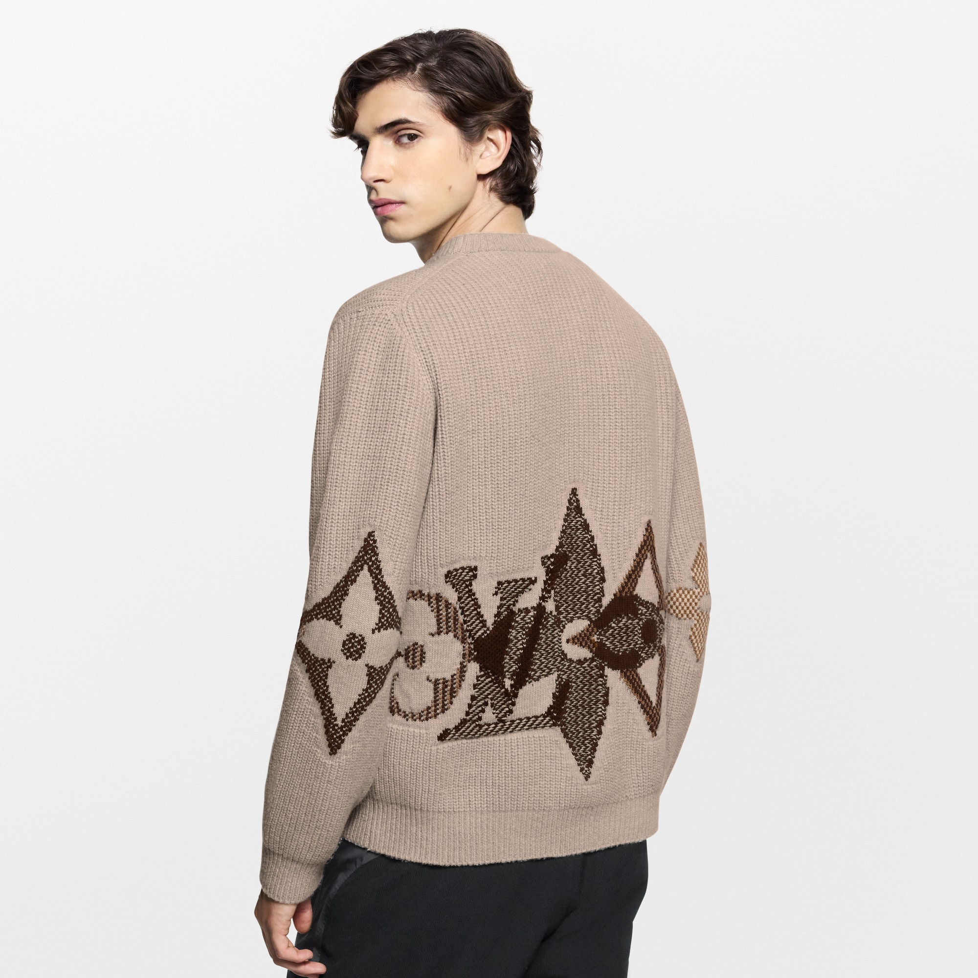 Girocollo lavorato a maglia con motivo grafico  Novità Per gli uomini LV Ski | LOUIS VUITTON (Zoom prodotto)