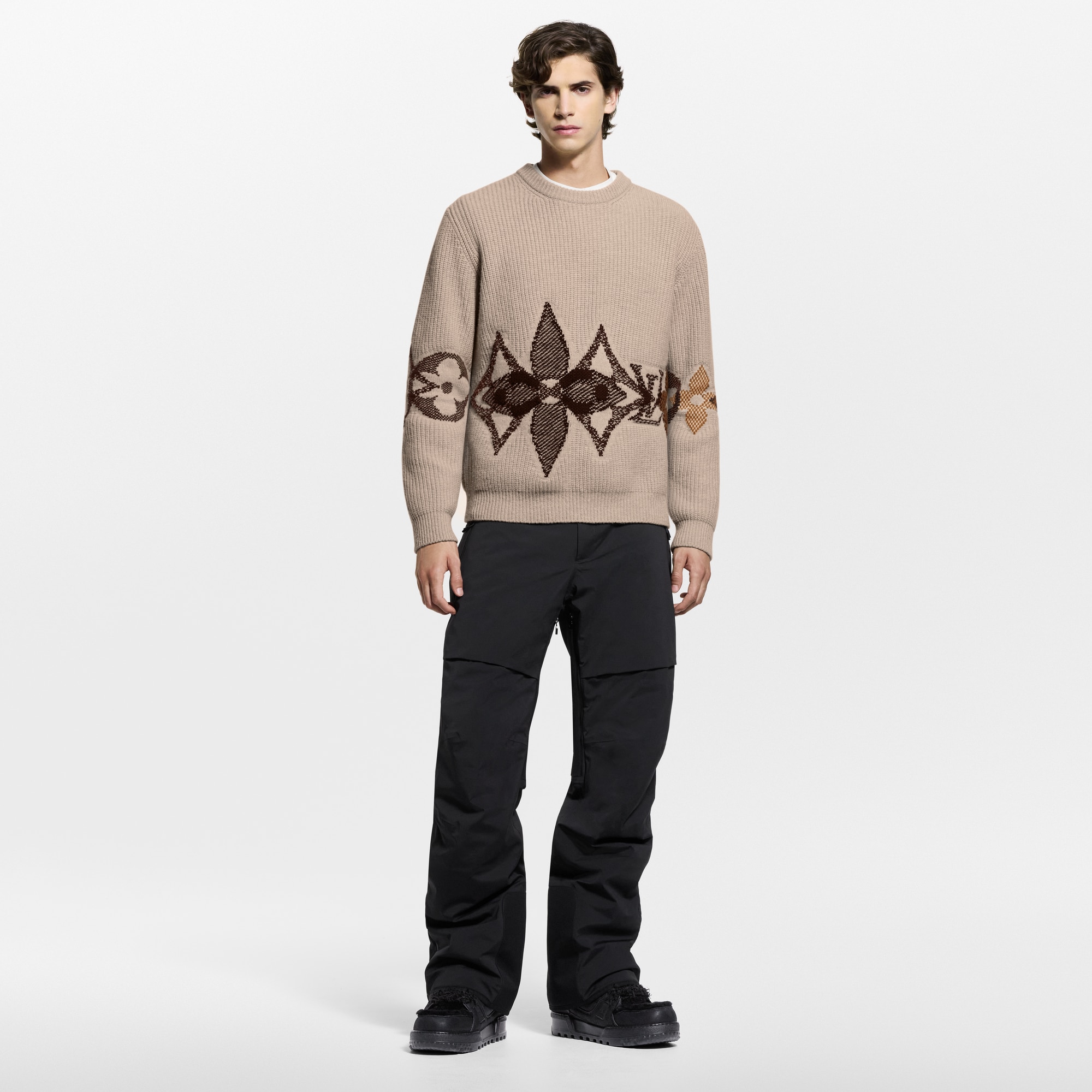 Girocollo lavorato a maglia con motivo grafico  Novità Per gli uomini LV Ski | LOUIS VUITTON (Zoom prodotto)
