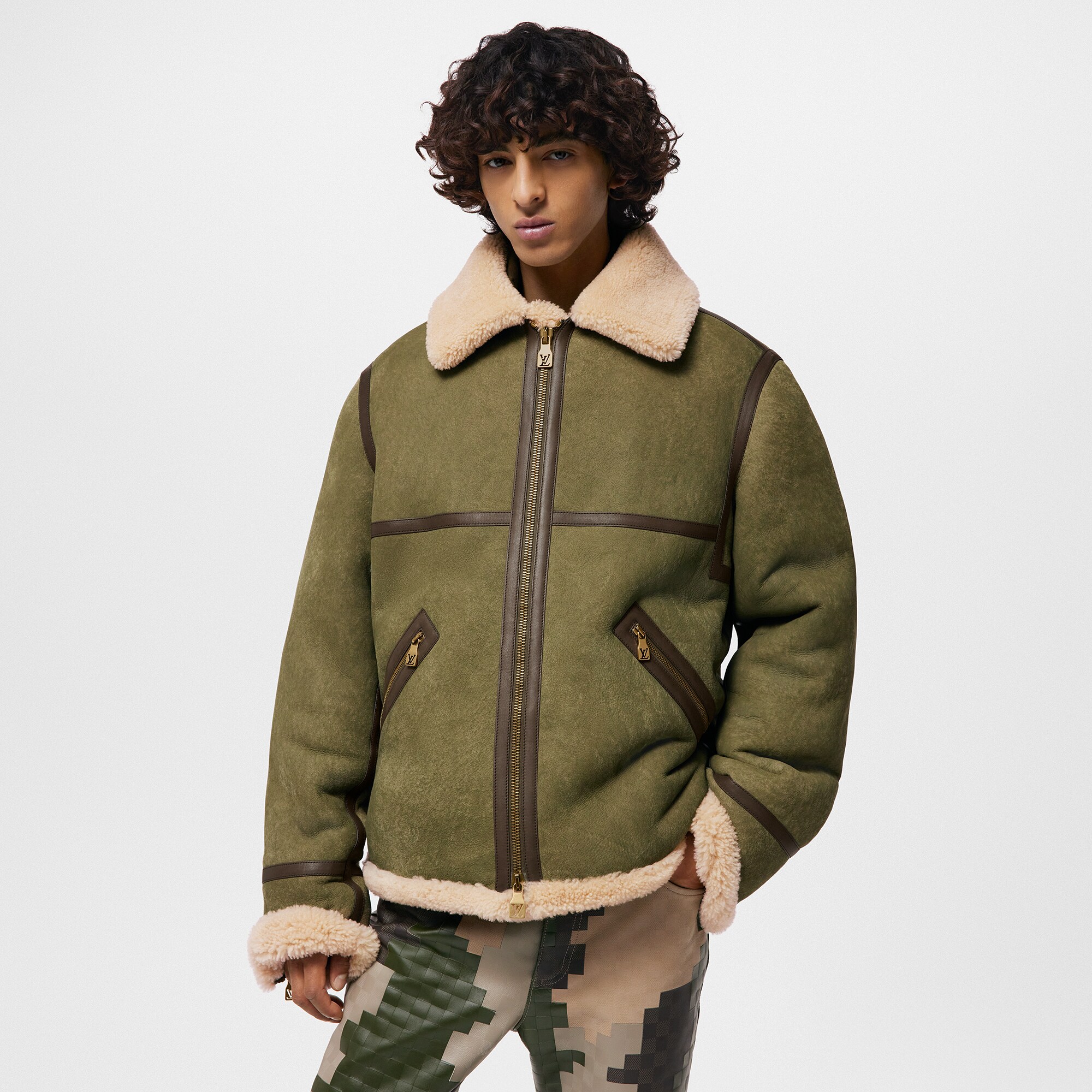 Giubbotto Bombardier in shearling  Uomo Abbigliamento Capispalla e Cappotti | LOUIS VUITTON (Zoom prodotto)