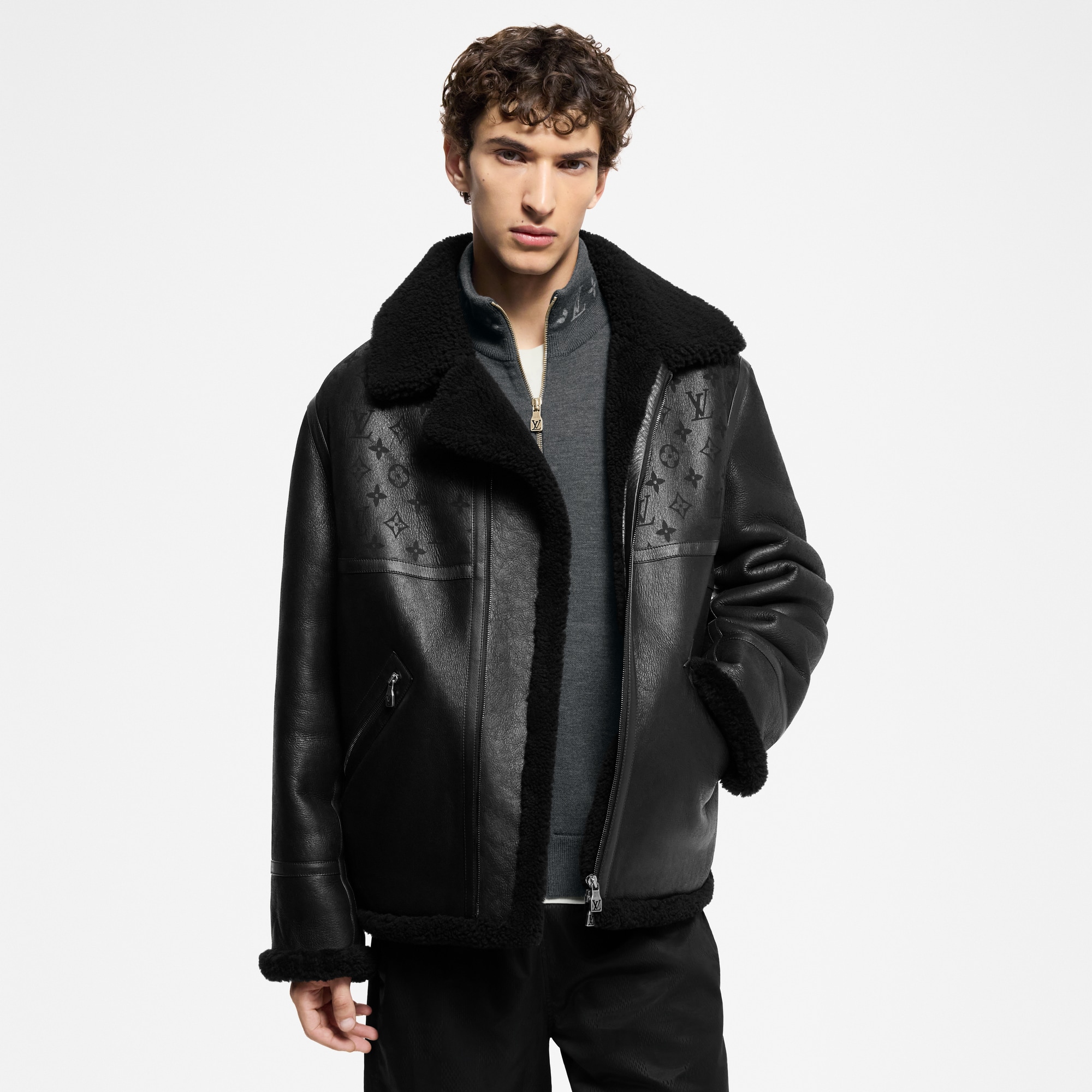 Giubbotto Bombardier in shearling  Uomo Abbigliamento Capispalla e Cappotti | LOUIS VUITTON (Zoom prodotto)