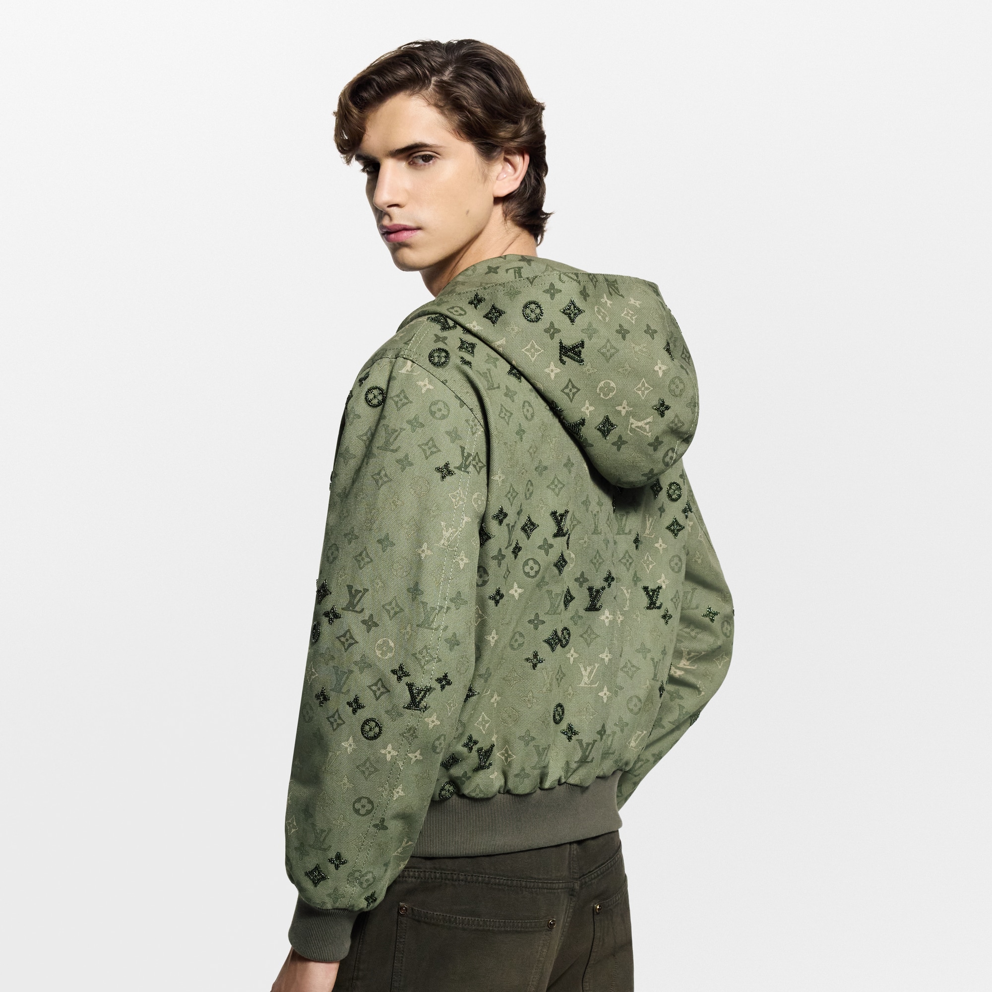 Giubbotto con cappuccio e motivo Monogram  Uomo Abbigliamento Capispalla e Cappotti | LOUIS VUITTON (Zoom prodotto)