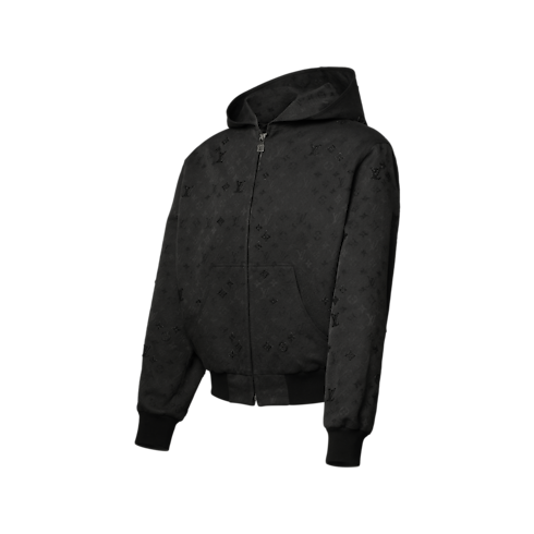Giubbotto con cappuccio, motivo Monogram Surplus e decori side view