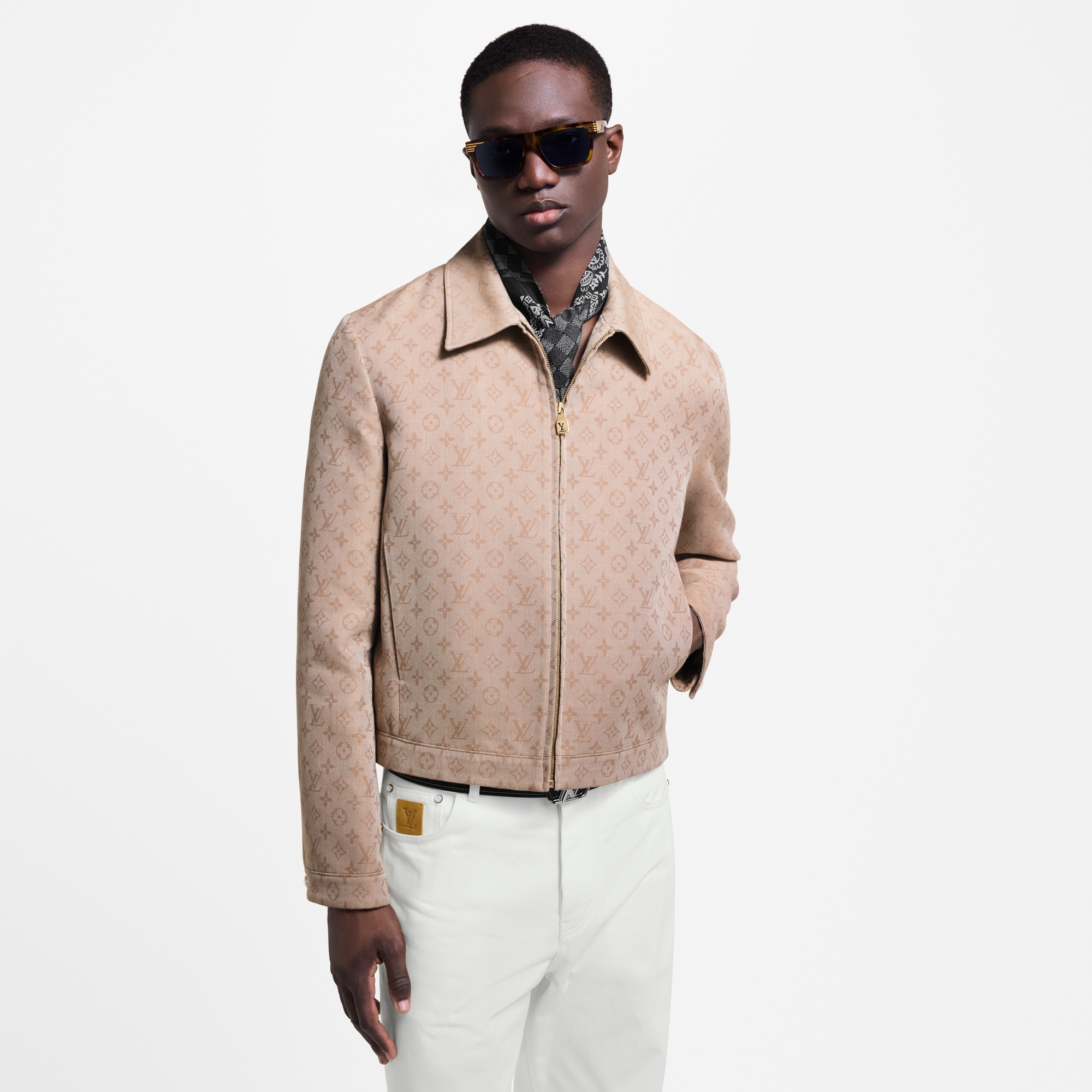 Giubbotto con motivo Monogram e zip  Uomo Abbigliamento Capispalla e Cappotti | LOUIS VUITTON (Zoom prodotto)