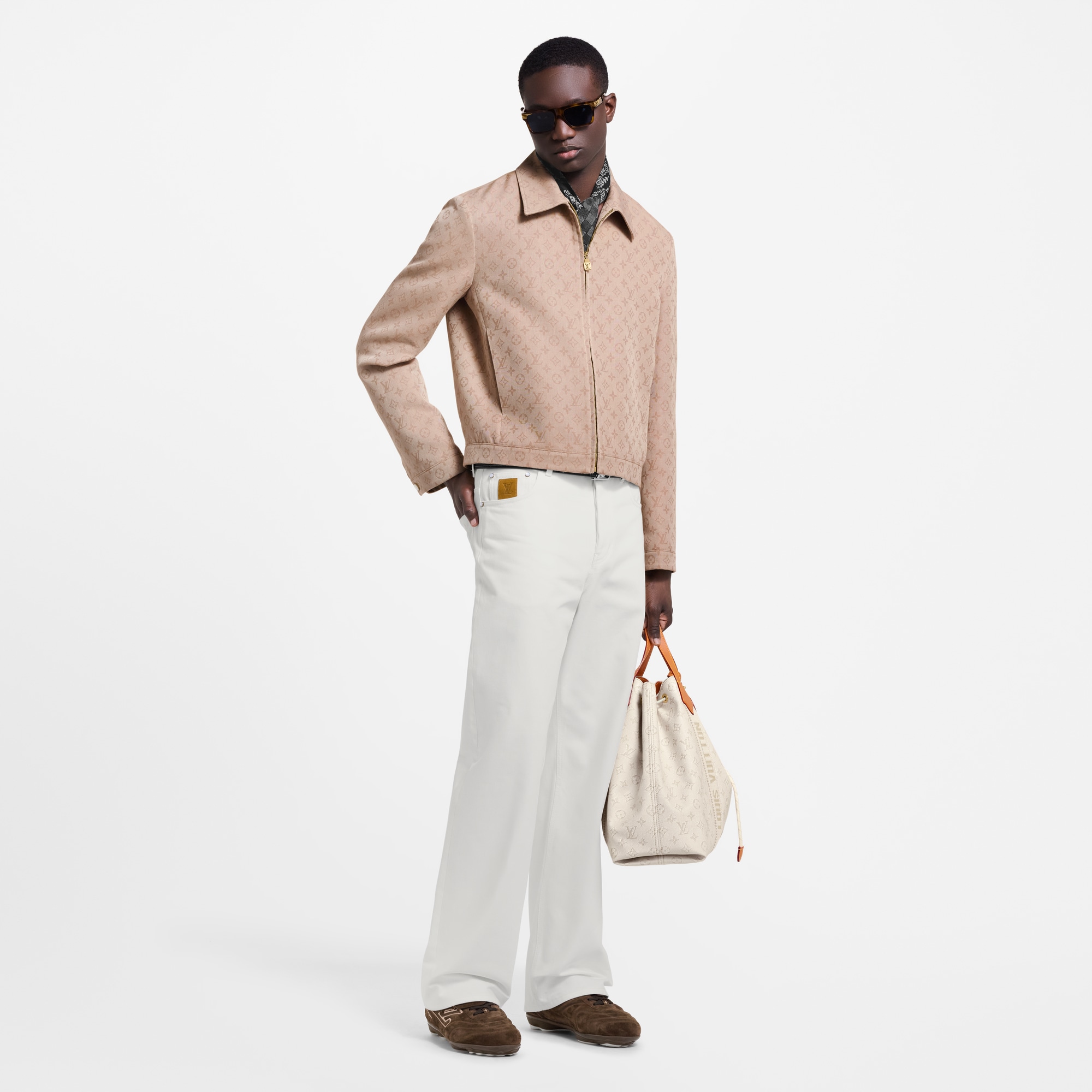 Giubbotto con motivo Monogram e zip  Uomo Abbigliamento Capispalla e Cappotti | LOUIS VUITTON (Zoom prodotto)