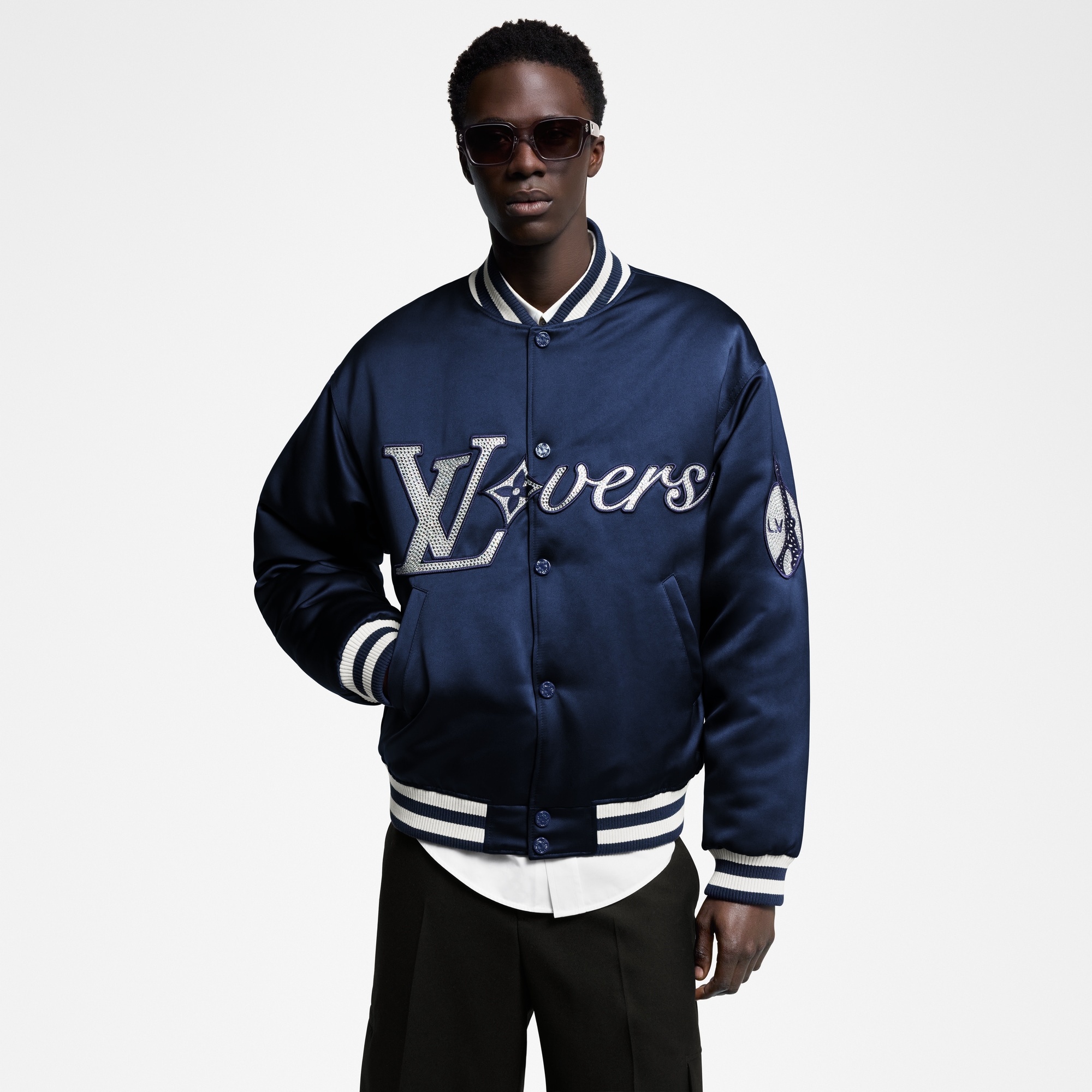 Giubbotto da baseball con firma LV Vers  Uomo Discontinued Product Obs 9 | LOUIS VUITTON (Zoom prodotto)