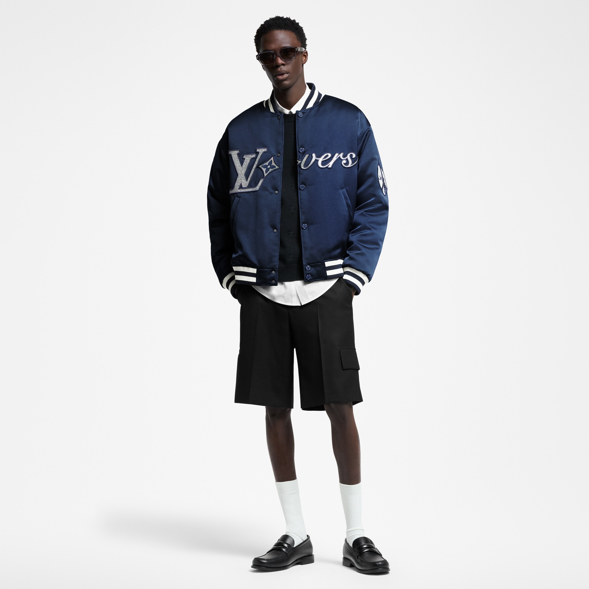 Giubbotto da baseball con firma LV Vers  Uomo Discontinued Product Obs 9 | LOUIS VUITTON (Zoom prodotto)