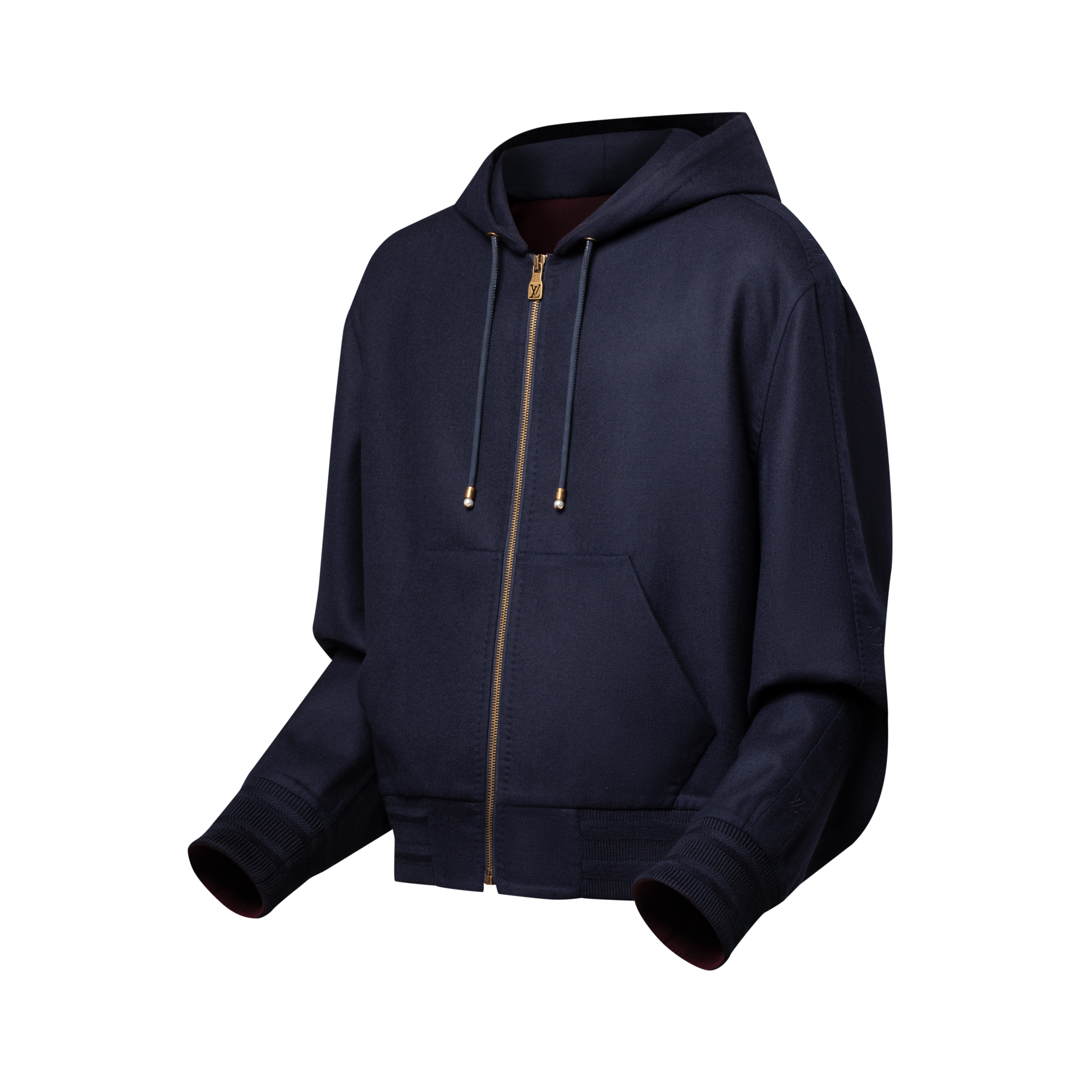 Giubbotto double face in misto lana e seta con cappuccio  Uomo Abbigliamento Capispalla e Cappotti | LOUIS VUITTON (Zoom prodotto)