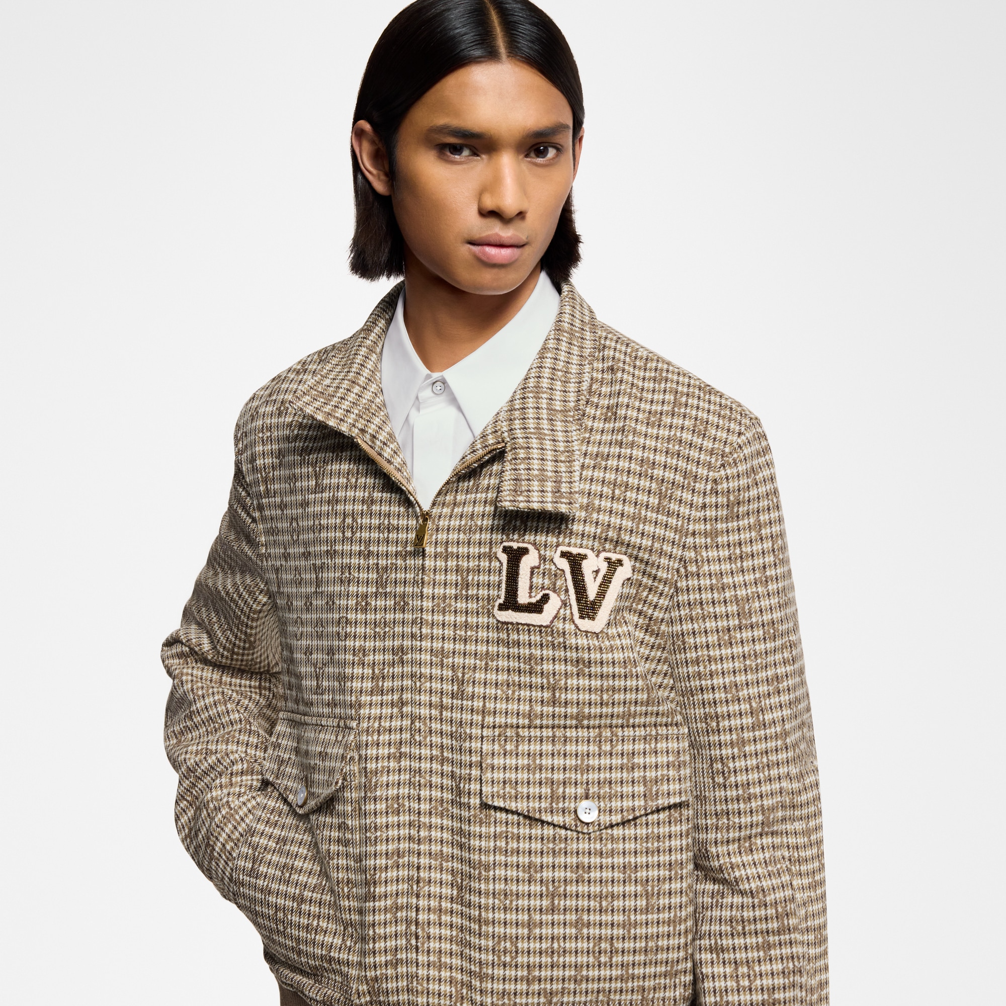 Giubbotto Harrington in lana con motivo Monogram  Uomo Abbigliamento Capispalla e Cappotti | LOUIS VUITTON (Zoom prodotto)