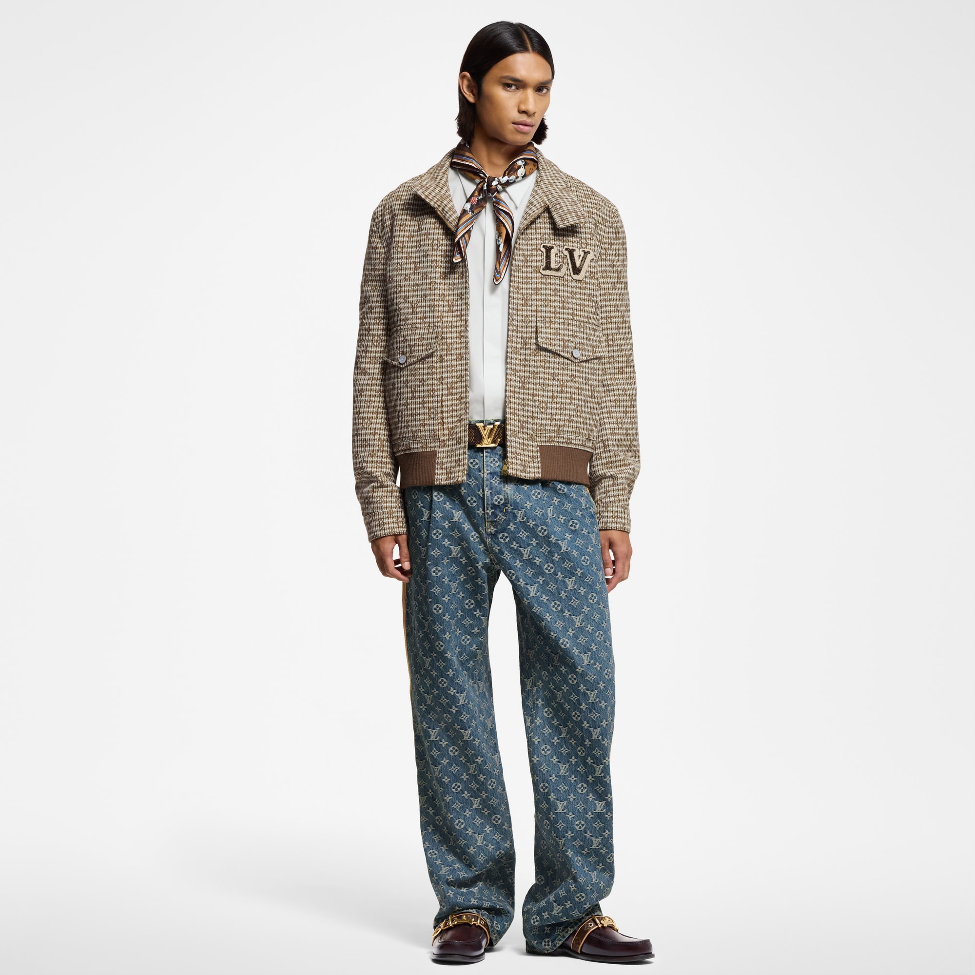 Giubbotto Harrington in lana con motivo Monogram  Uomo Abbigliamento Capispalla e Cappotti | LOUIS VUITTON (Zoom prodotto)