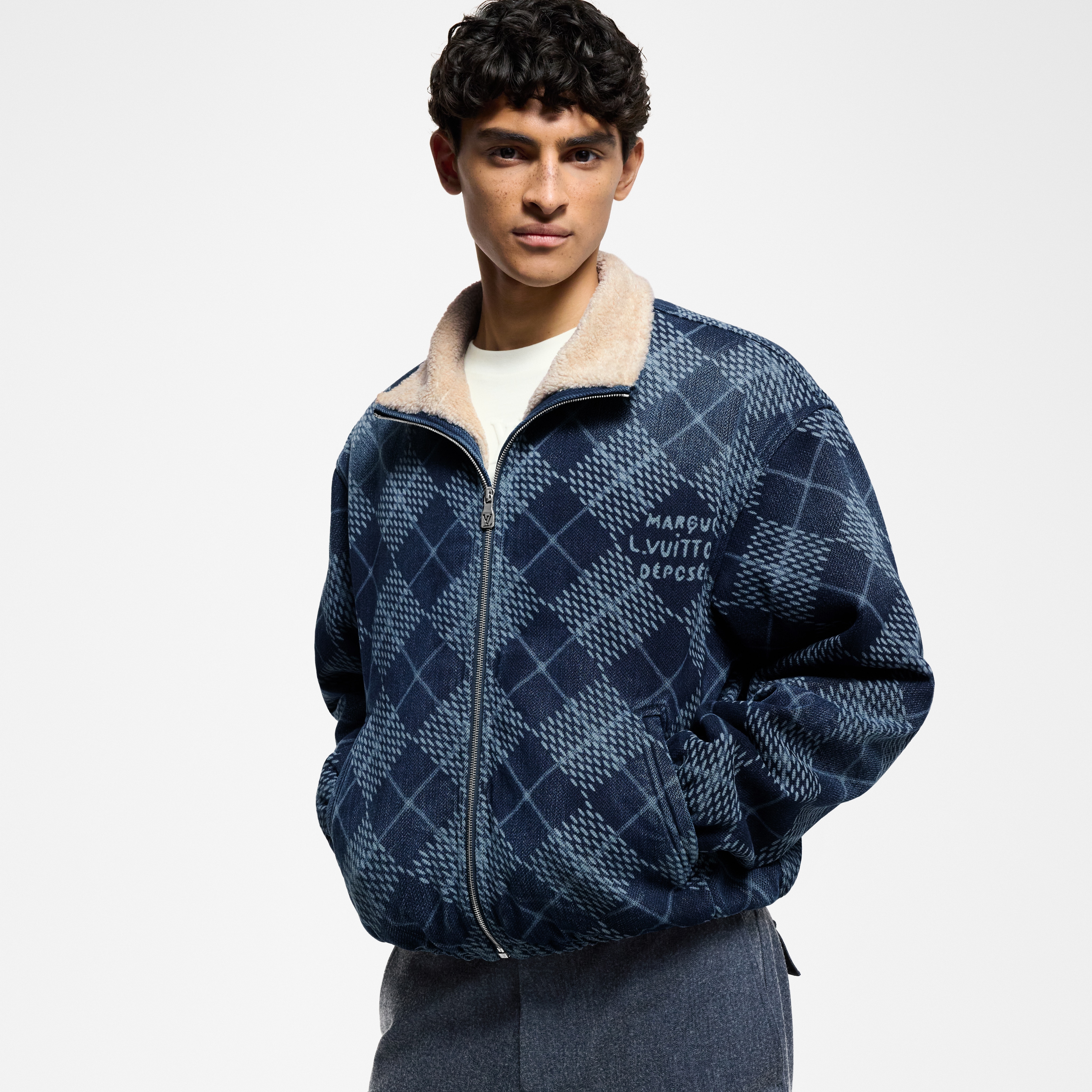 Giubbotto in denim e pile  Uomo Abbigliamento Capispalla e Cappotti | LOUIS VUITTON (Zoom prodotto)
