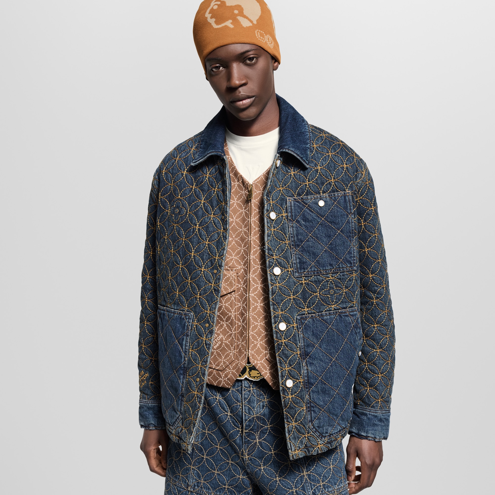 Giubbotto in denim ricamato  Uomo Abbigliamento Capispalla e Cappotti | LOUIS VUITTON (Zoom prodotto)