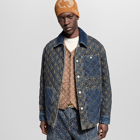 Giubbotto in denim ricamato Uomo Abbigliamento Capispalla e Cappotti | LOUIS VUITTON (Zoom prodotto)