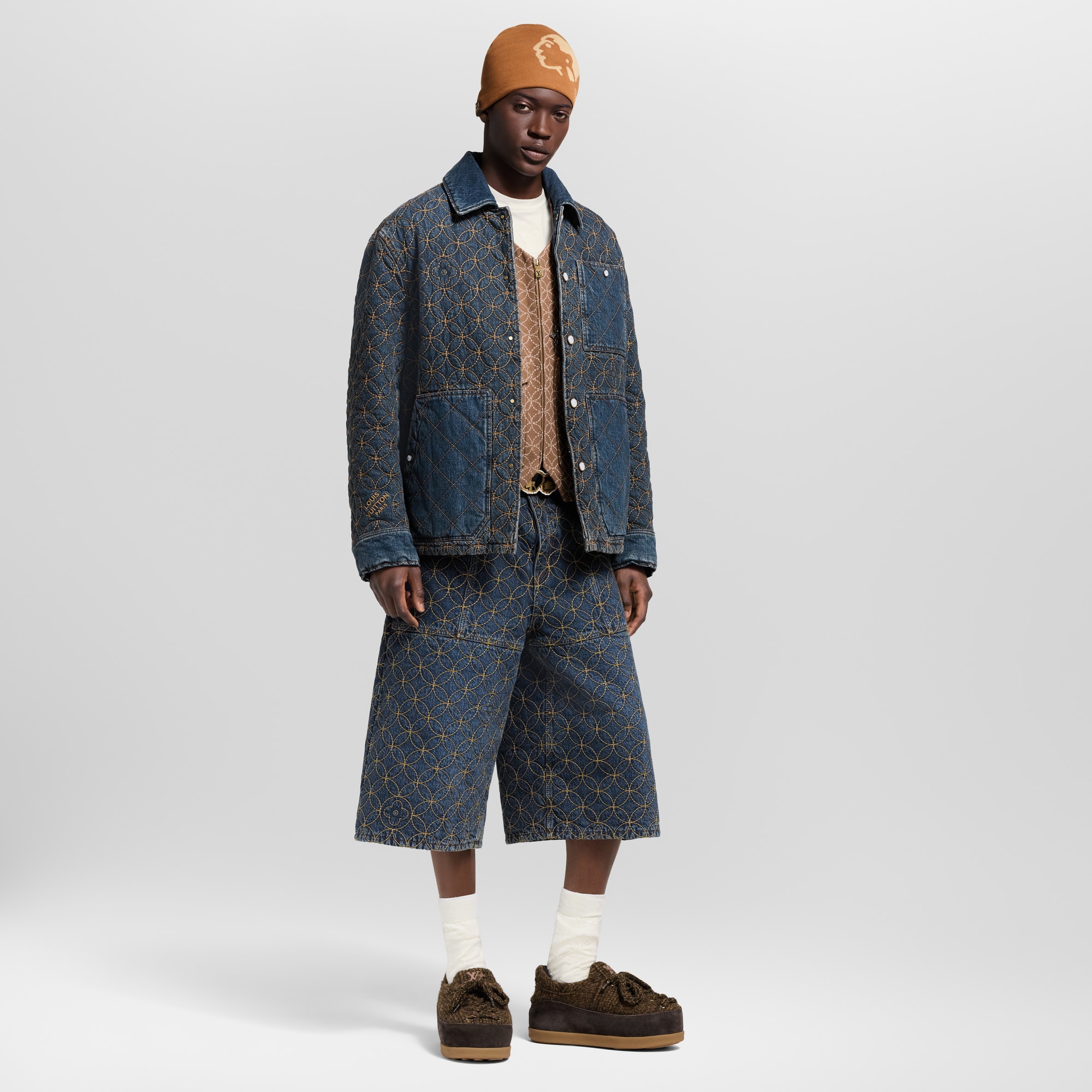 Giubbotto in denim ricamato  Uomo Abbigliamento Capispalla e Cappotti | LOUIS VUITTON (Zoom prodotto)