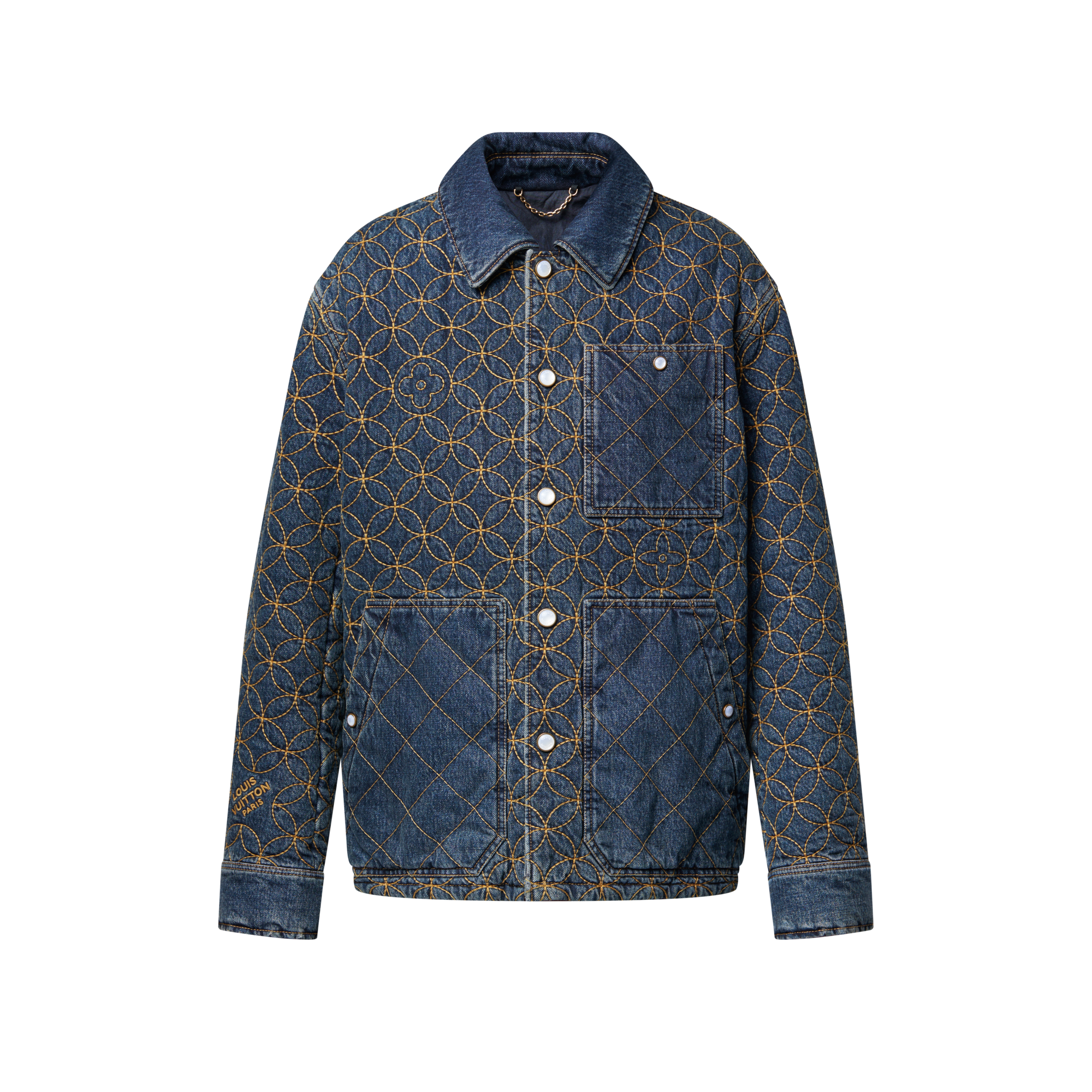 Giubbotto in denim ricamato  Uomo Abbigliamento Capispalla e Cappotti | LOUIS VUITTON (Zoom prodotto)