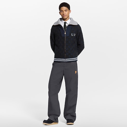 Giubbotto in maglia con motivo Damier Uomo Abbigliamento Tutti i Capi di Abbigliamento | LOUIS VUITTON (Zoom prodotto)