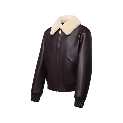 Giubbotto in pelle con colletto in shearling Uomo Abbigliamento Tutti i Capi di Abbigliamento | LOUIS VUITTON (Zoom prodotto)