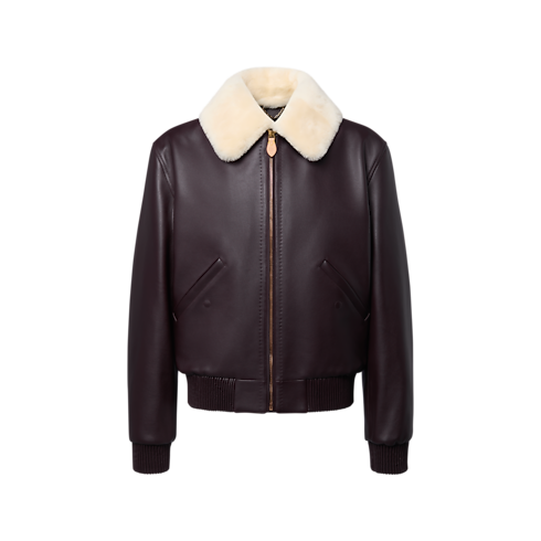 Giubbotto in pelle con colletto in shearling Uomo Abbigliamento Tutti i Capi di Abbigliamento | LOUIS VUITTON (Zoom prodotto)