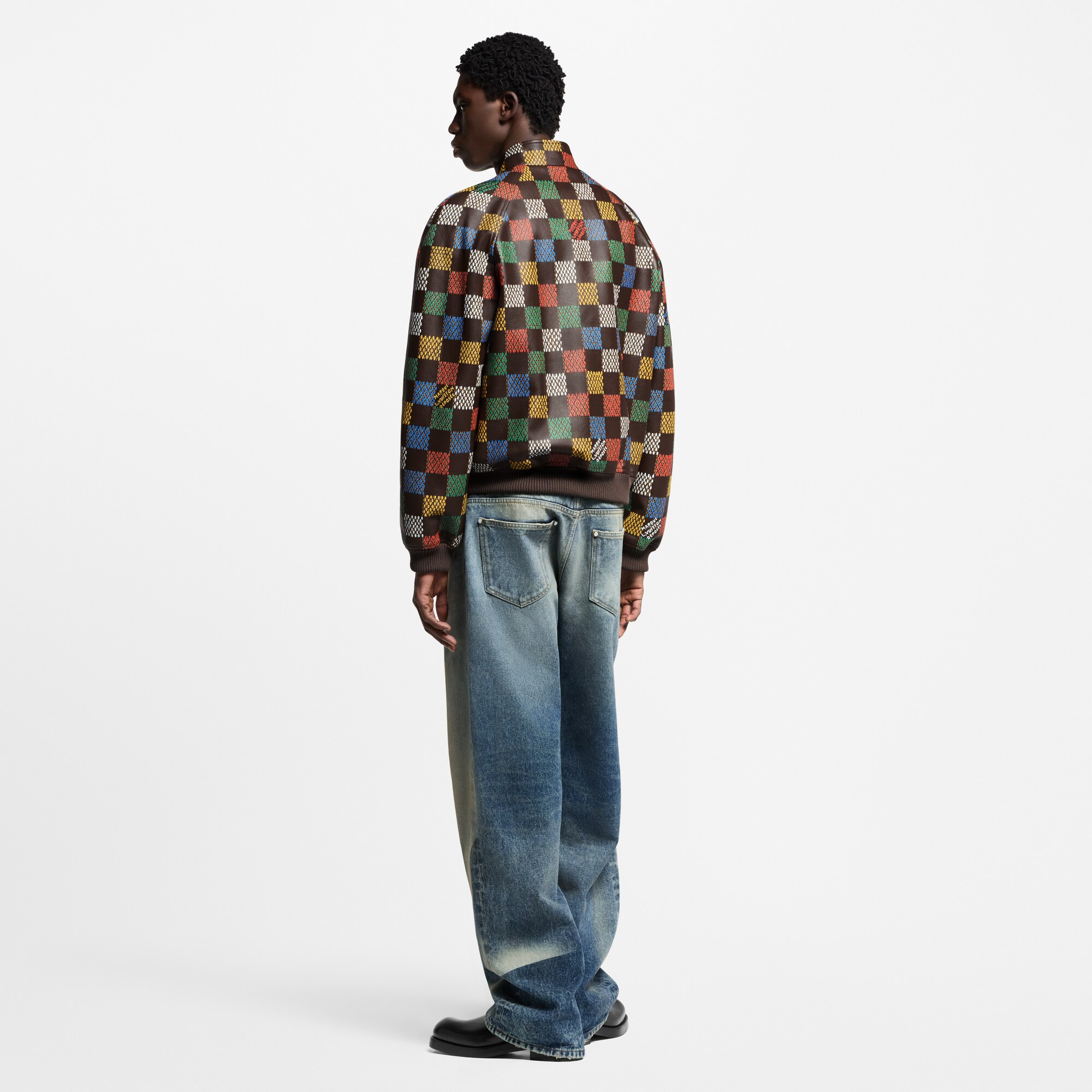 Giubbotto in pelle con motivo Damier  Uomo Abbigliamento Capispalla e Cappotti | LOUIS VUITTON (Zoom prodotto)