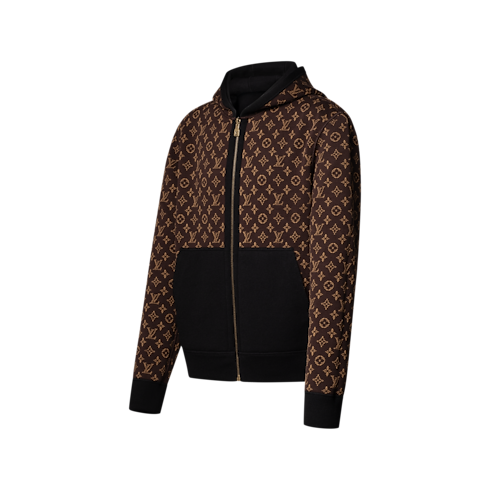 Giubbotto lavorato a maglia double face reversibile con cappuccio e motivo Monogram other view