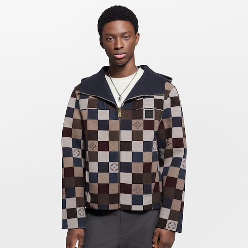 Giubbotto reversibile con cappuccio e motivo Damier Uomo Abbigliamento Capispalla e Cappotti | LOUIS VUITTON (Zoom prodotto)