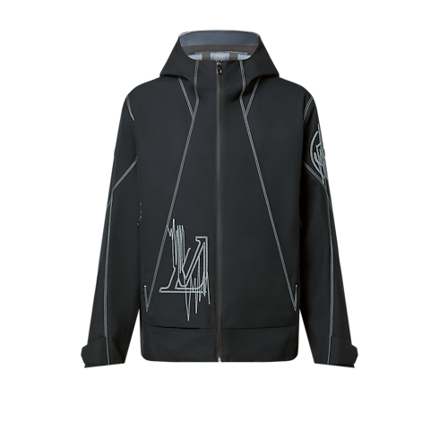 Giubbotto tecnico con cappuccio e motivo LV Frequency Uomo Discontinued Product Obs 12 | LOUIS VUITTON (Zoom prodotto)