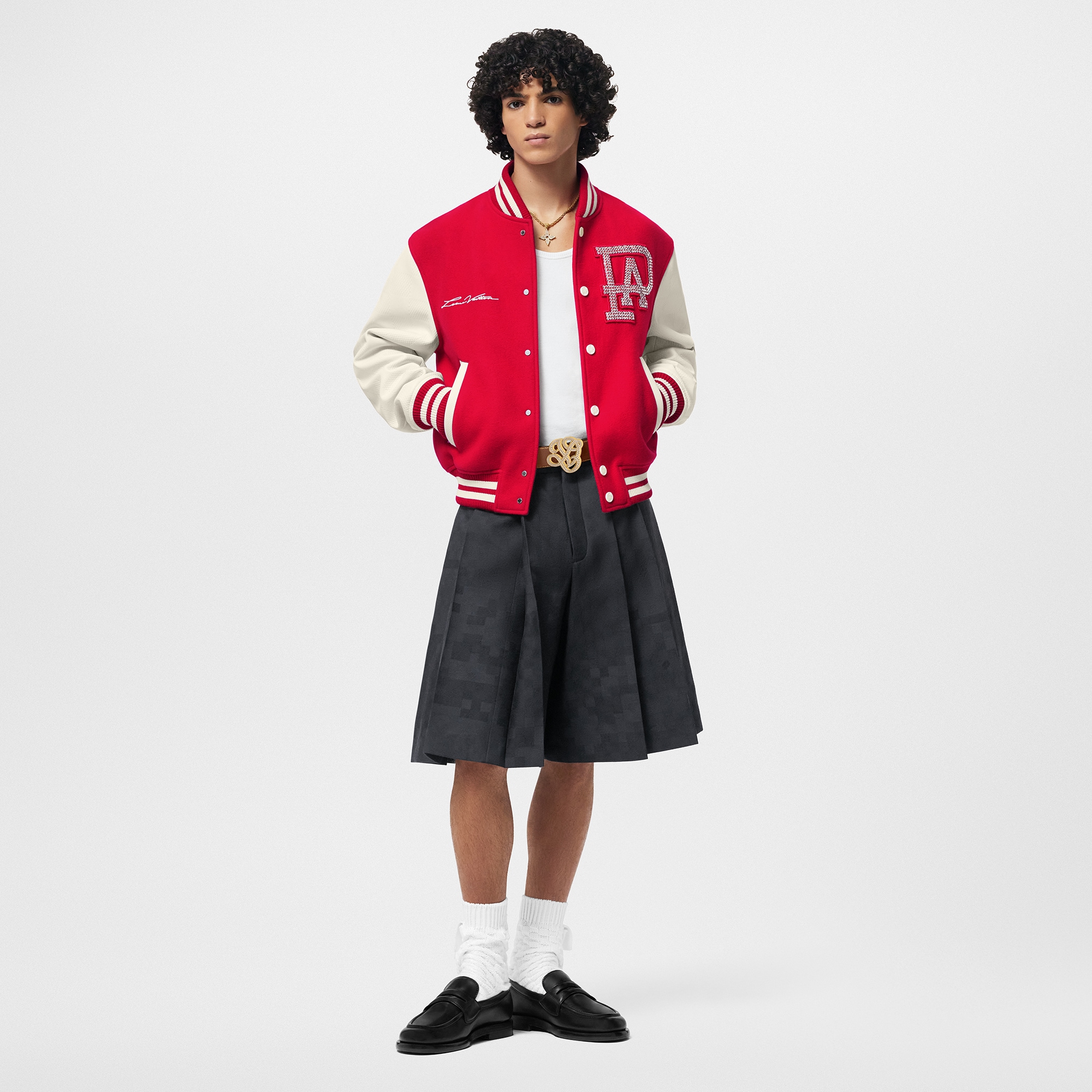 Giubbotto Varsity in pelle  Uomo Abbigliamento Capispalla e Cappotti | LOUIS VUITTON (Zoom prodotto)