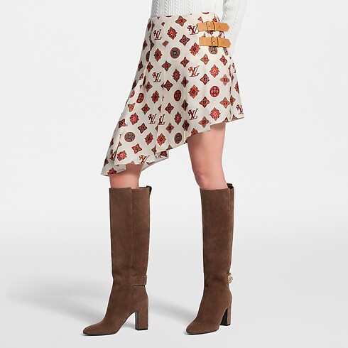Gonna asimmetrica con motivo Monogram Paisley cropped view