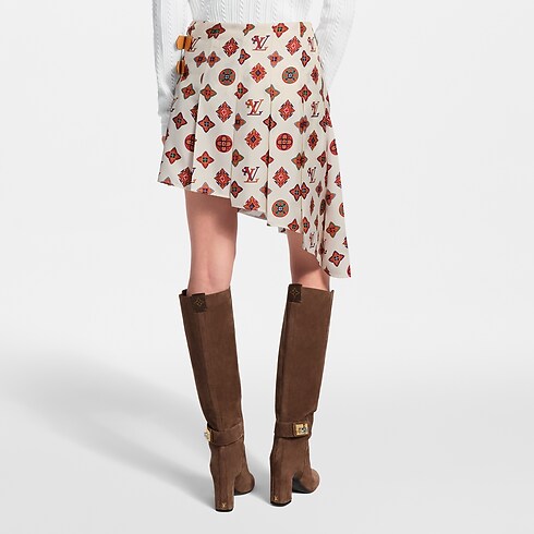 Gonna asimmetrica con motivo Monogram Paisley cropped worn view