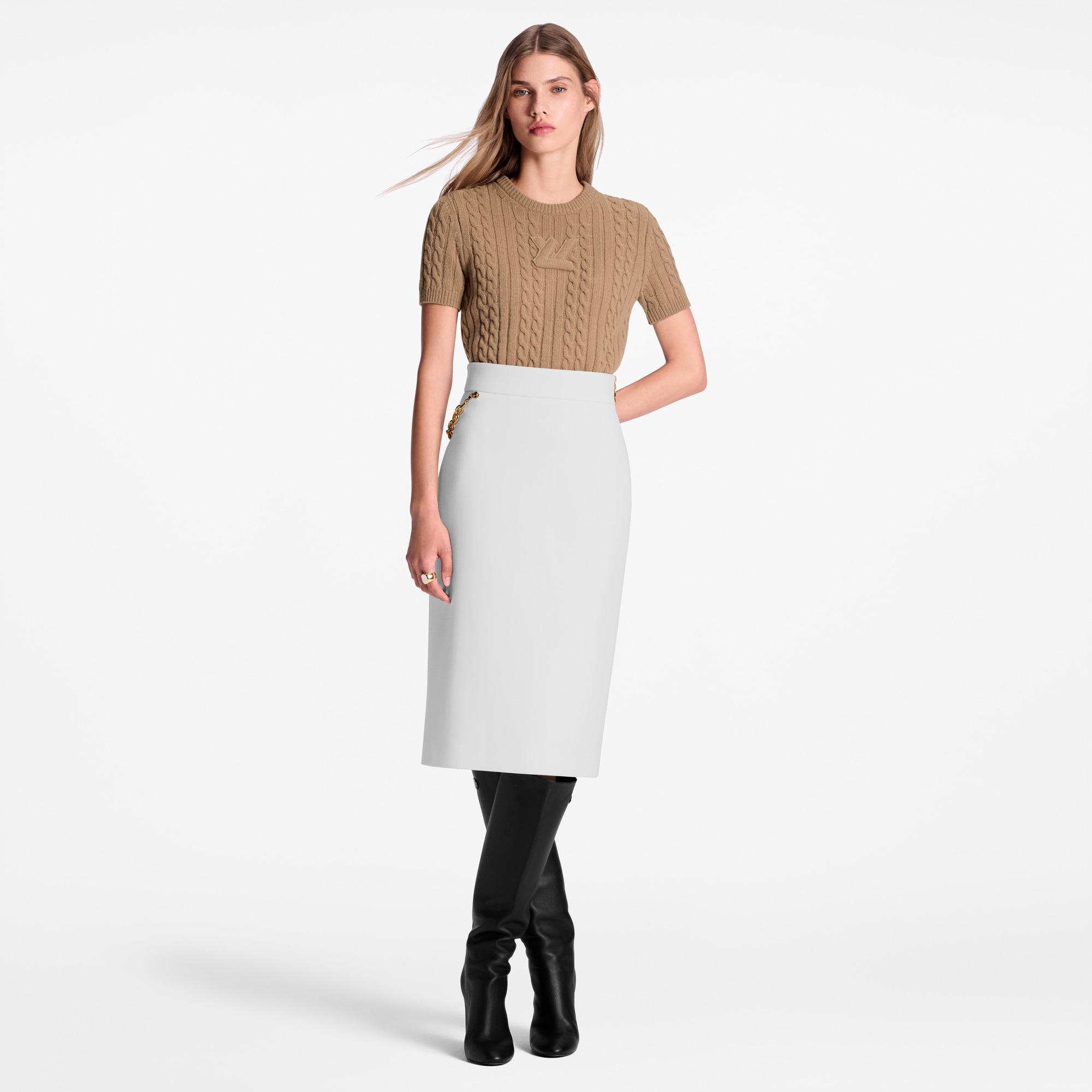 Gonna con catenella e iniziali LV  Donna Abbigliamento Gonne e Shorts | LOUIS VUITTON (Zoom prodotto)