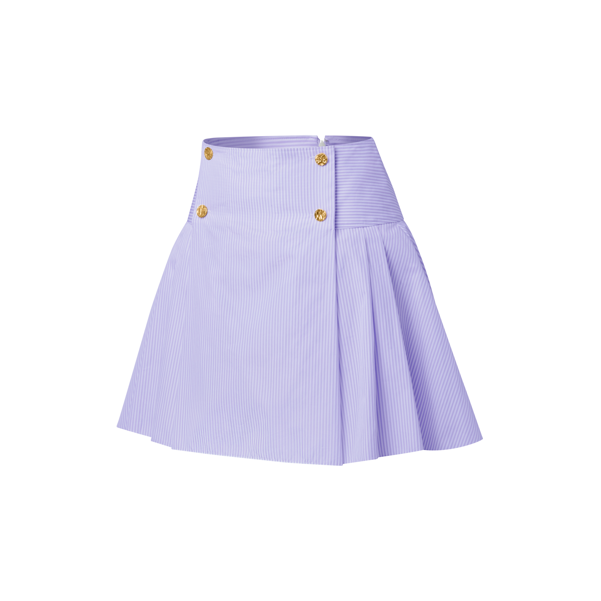 Gonna con motivo a righe e bottoni con finitura martellata  Donna Abbigliamento Gonne e Shorts | LOUIS VUITTON (Zoom prodotto)