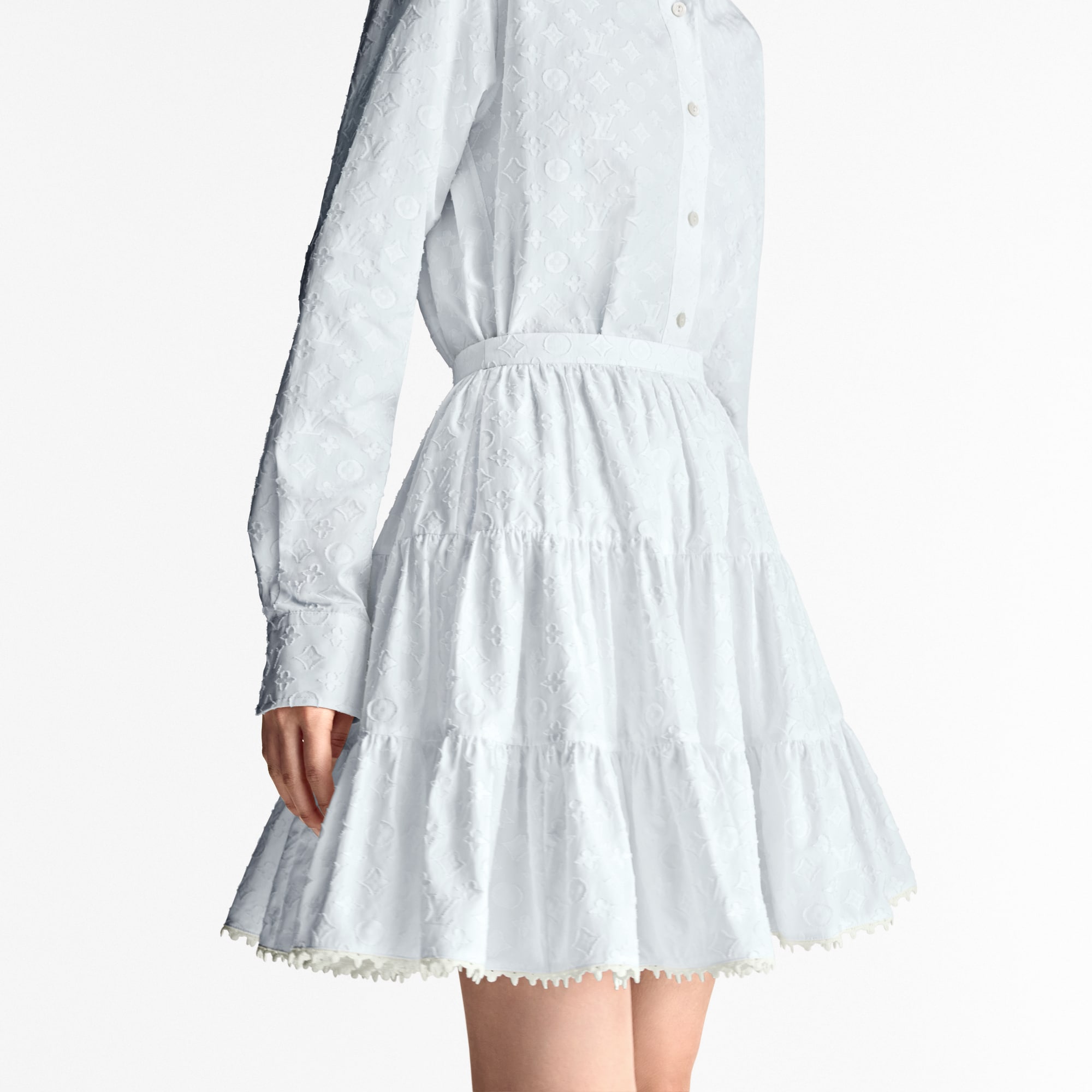 Gonna con motivo Monogram in fil coupé  Donna Abbigliamento Gonne e Shorts | LOUIS VUITTON (Zoom prodotto)