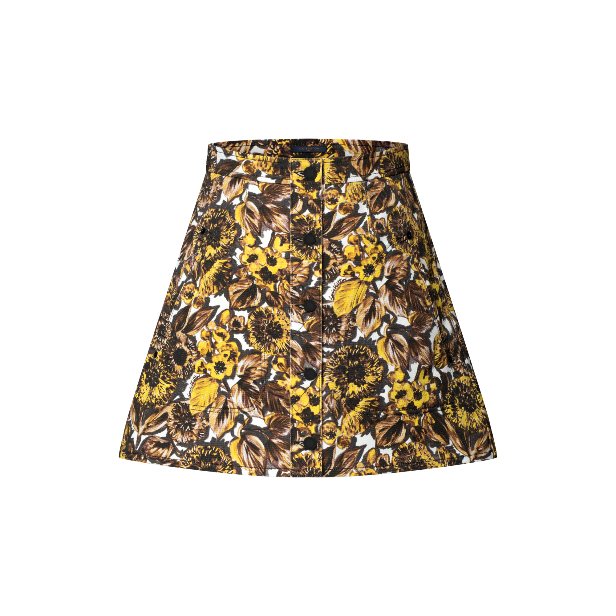Gonna con stampa a fiori e bottone anteriore  Donna Abbigliamento Gonne e Shorts | LOUIS VUITTON (Zoom prodotto)