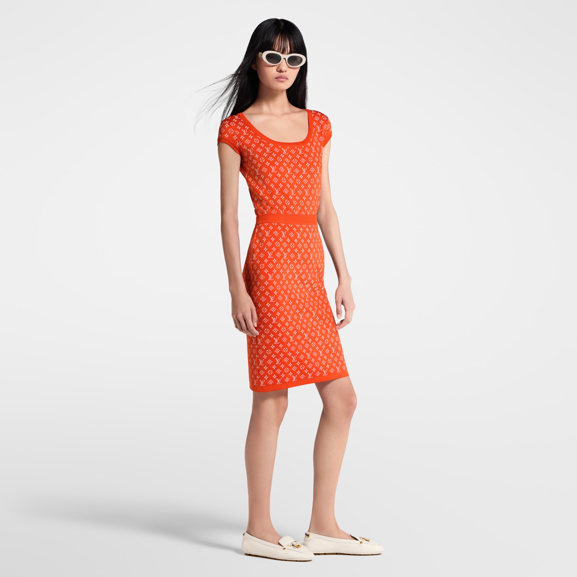 Gonna in maglia con motivo Monogram in trama jacquard  Donna Abbigliamento Maglieria | LOUIS VUITTON (Zoom prodotto)