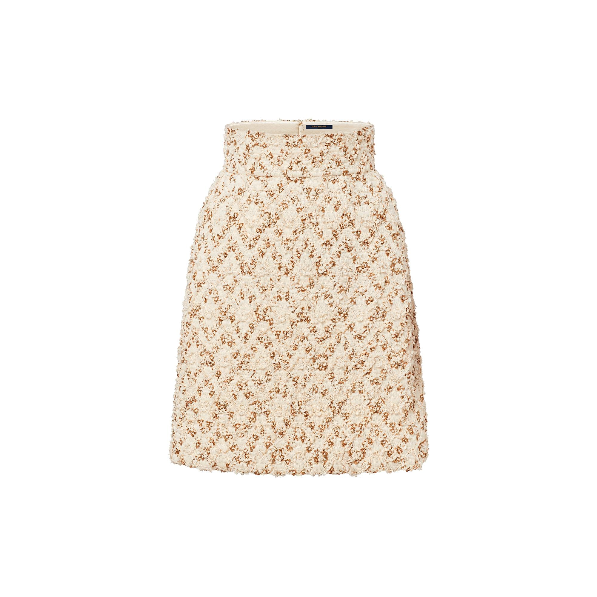 Gonna in tweed con motivo zigzag - Abbigliamento | LOUIS VUITTON