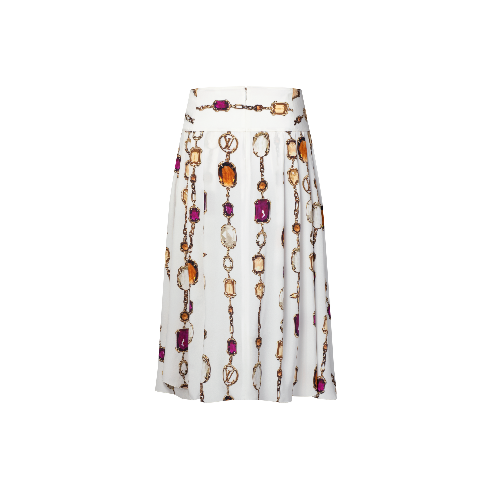 Gonna midi con motivo di collana stampato  Donna Abbigliamento Gonne e Shorts | LOUIS VUITTON (Zoom prodotto)