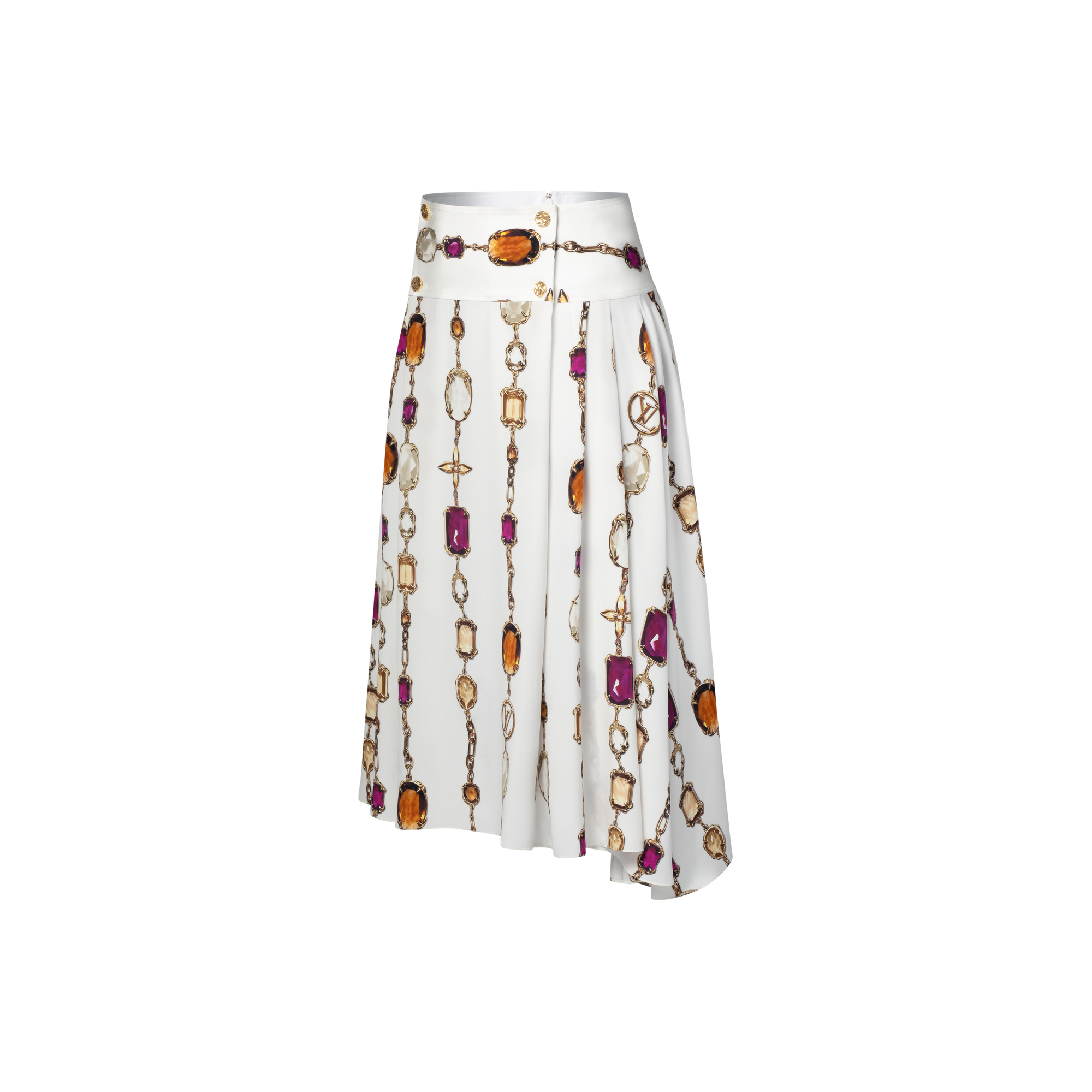 Gonna midi con motivo di collana stampato  Donna Abbigliamento Gonne e Shorts | LOUIS VUITTON (Zoom prodotto)