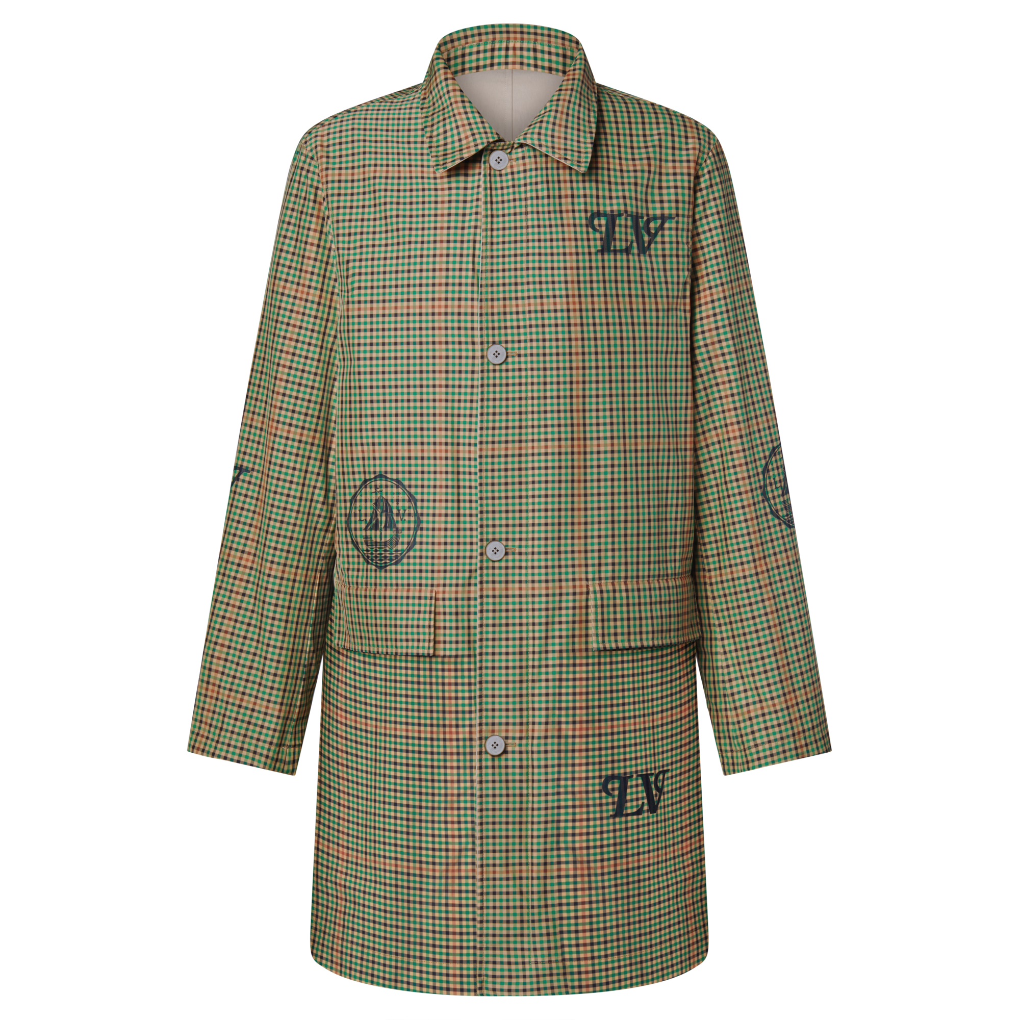 Impermeabile reversibile con motivo grafico  Uomo Abbigliamento Capispalla e Cappotti | LOUIS VUITTON (Zoom prodotto)