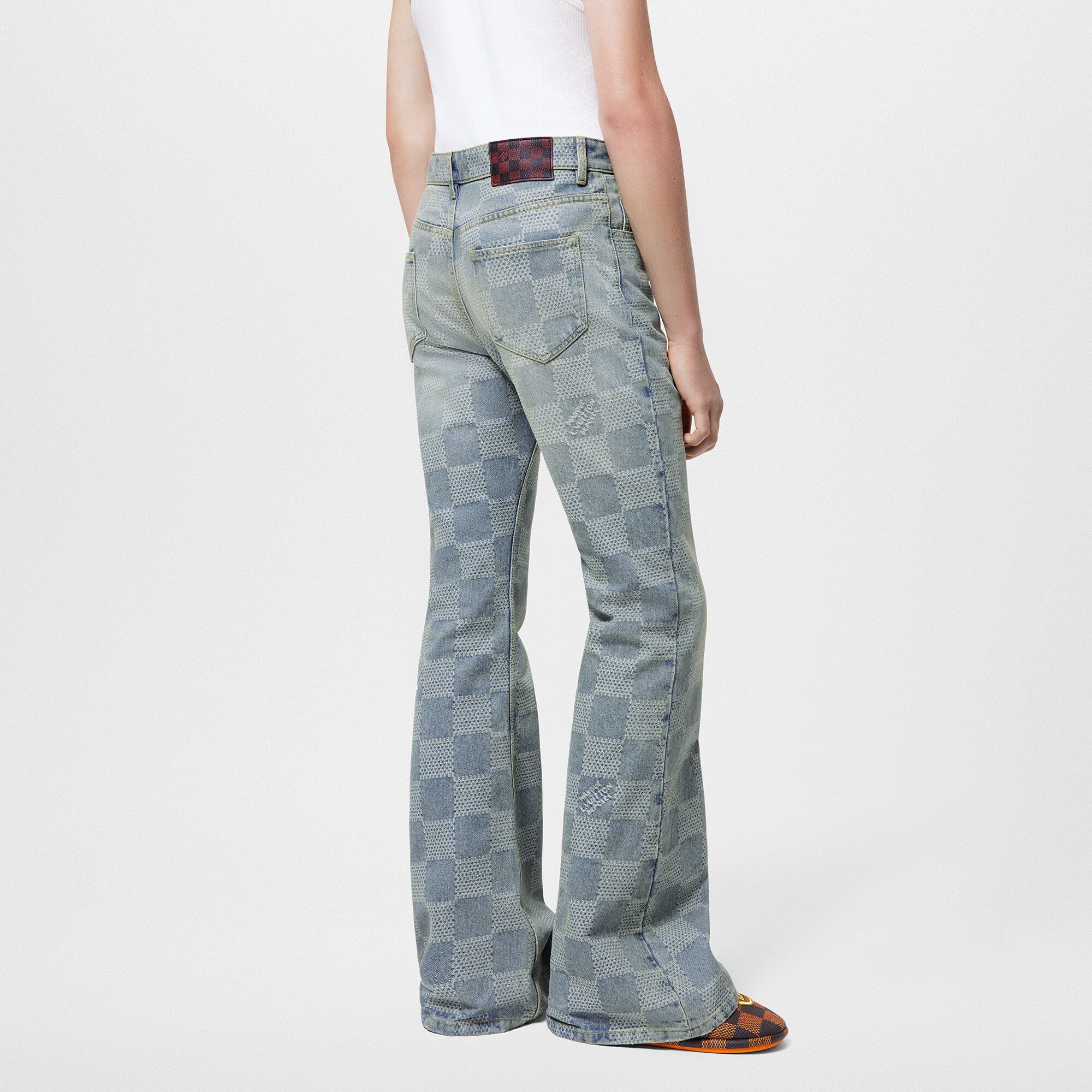 Jeans boot-cut con motivo Damier  Uomo Abbigliamento Collezione Denim | LOUIS VUITTON (Zoom prodotto)