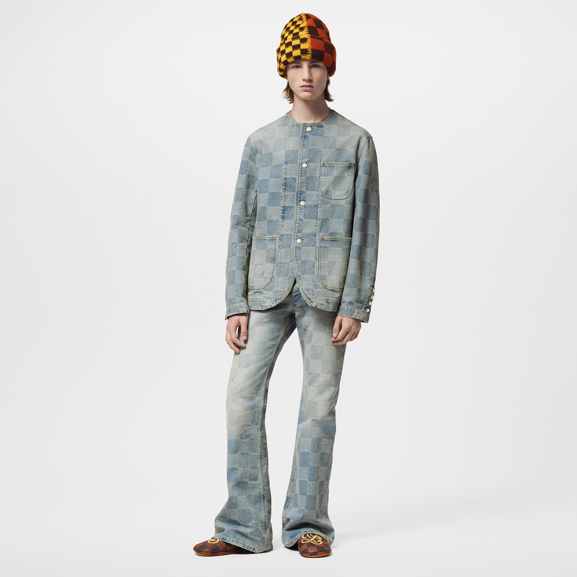 Jeans boot-cut con motivo Damier  Uomo Abbigliamento Collezione Denim | LOUIS VUITTON (Zoom prodotto)