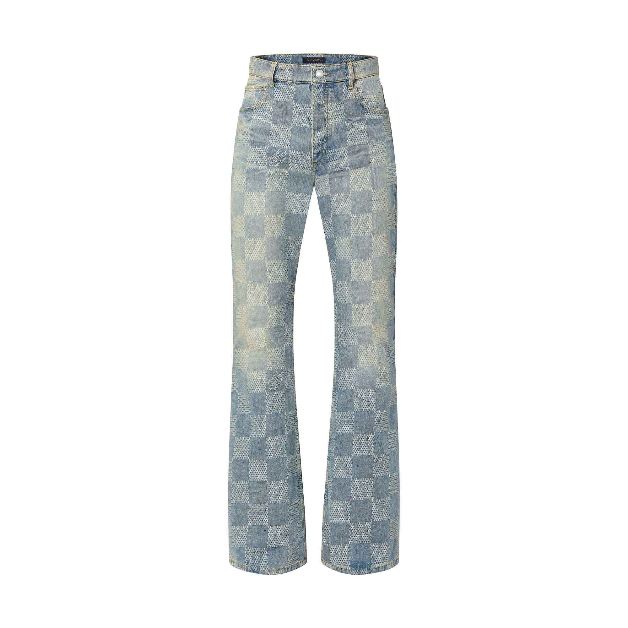 Jeans boot-cut con motivo Damier in 3D  Uomo Abbigliamento Collezione Denim | LOUIS VUITTON (Zoom prodotto)