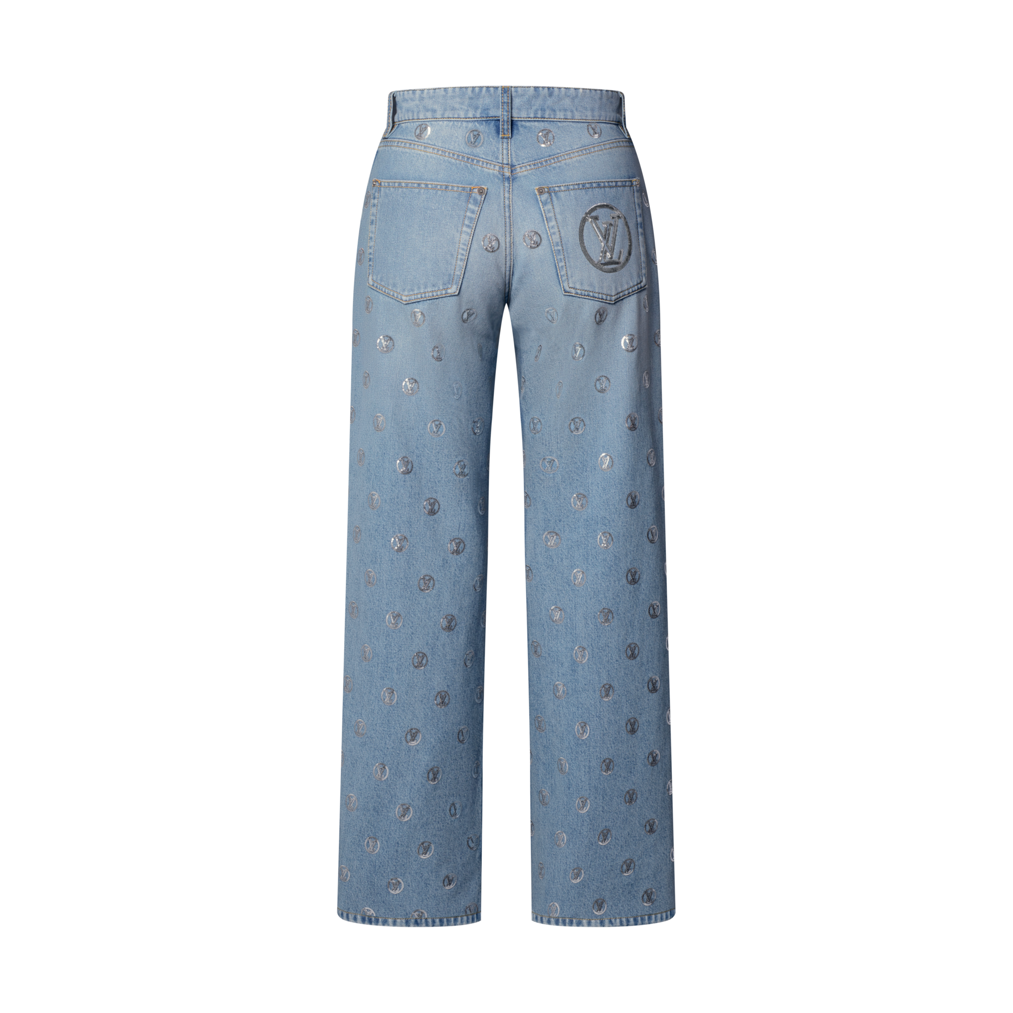 Jeans boot-cut con paillettes e firma  Donna Abbigliamento Pantaloni | LOUIS VUITTON (Zoom prodotto)