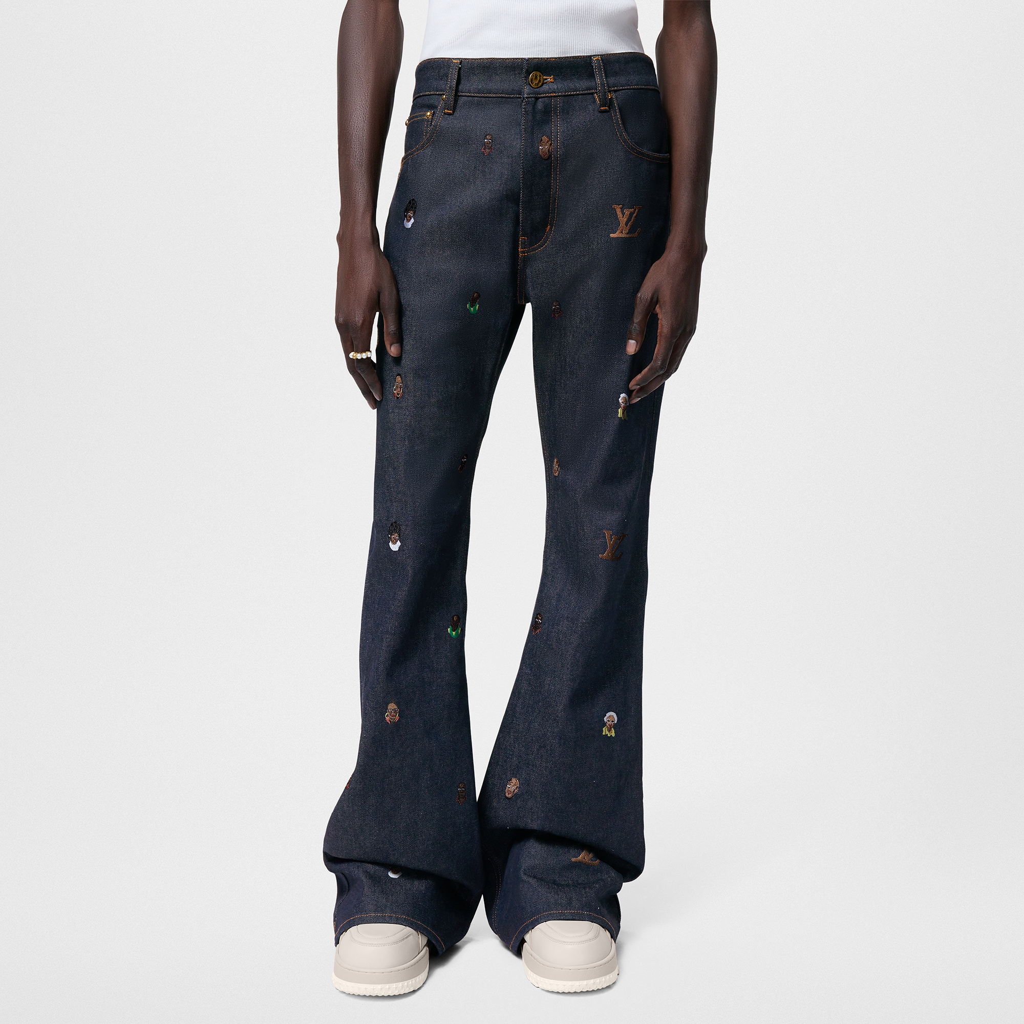 Jeans boot-cut con ricami  Uomo Abbigliamento Collezione Denim | LOUIS VUITTON (Zoom prodotto)